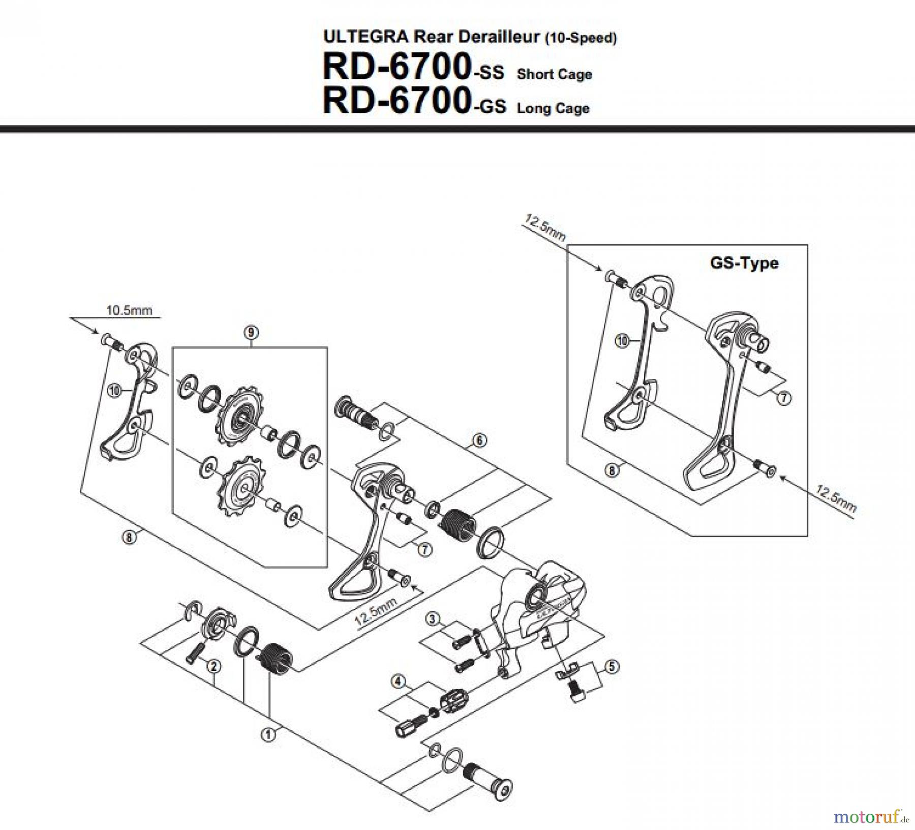  Shimano RD Rear Derailleur - Schaltwerk RD-6700-2919