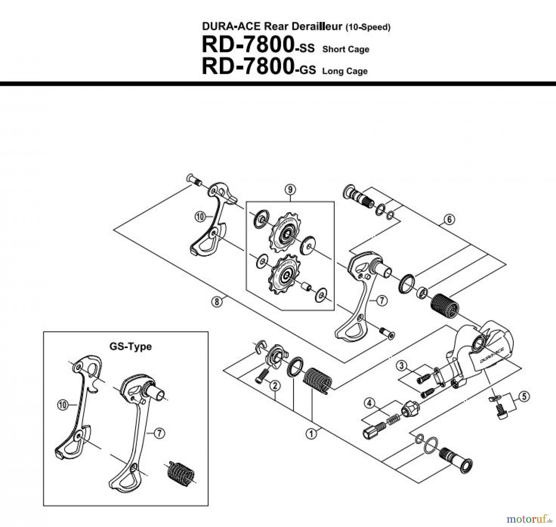  Shimano RD Rear Derailleur - Schaltwerk RD-7800