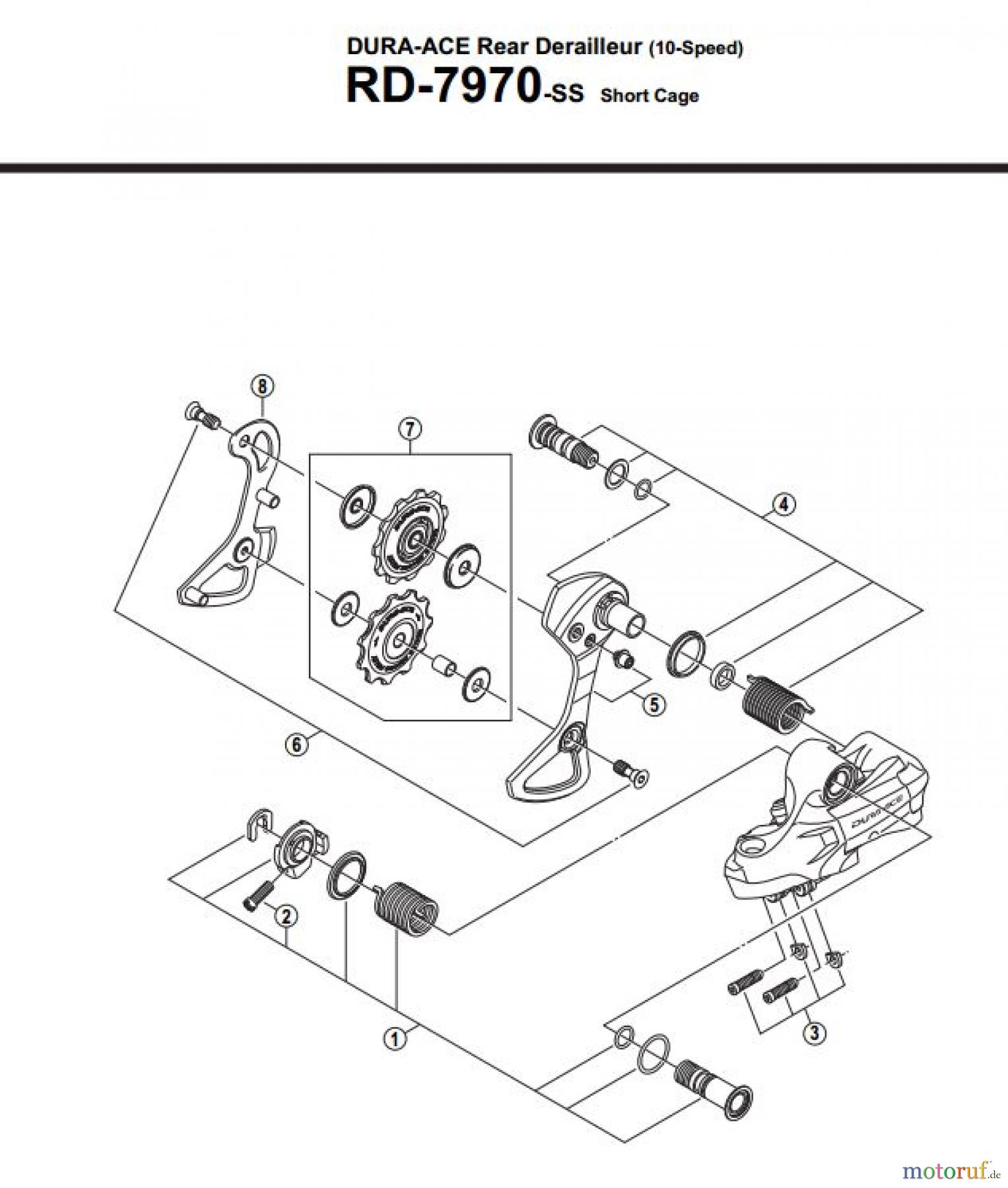  Shimano RD Rear Derailleur - Schaltwerk RD-7970-2899