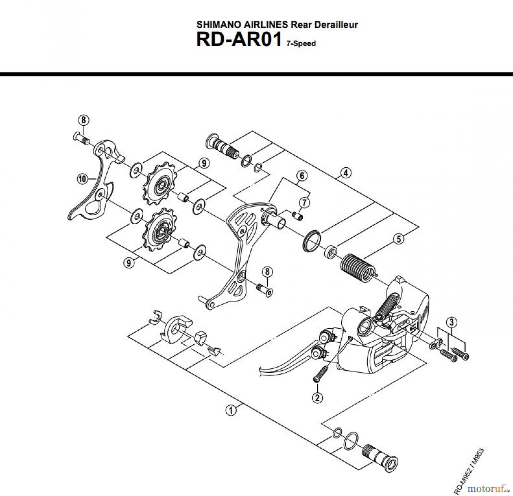  Shimano RD Rear Derailleur - Schaltwerk RD-AR01