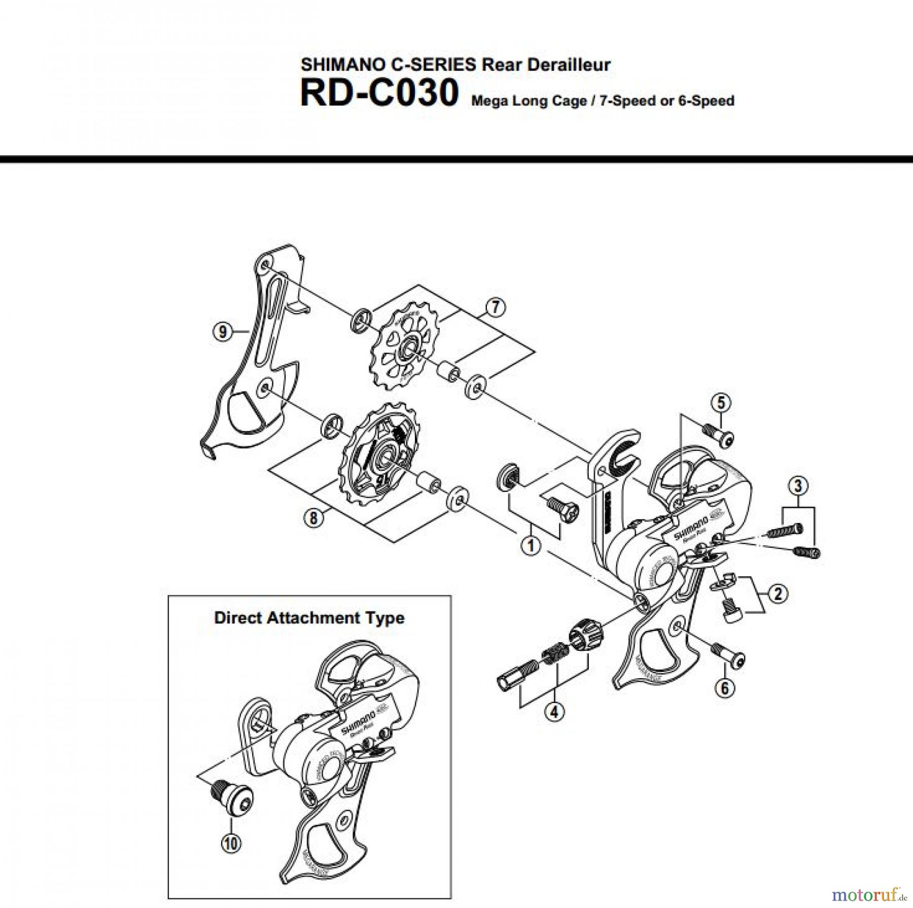  Shimano RD Rear Derailleur - Schaltwerk RD-C030