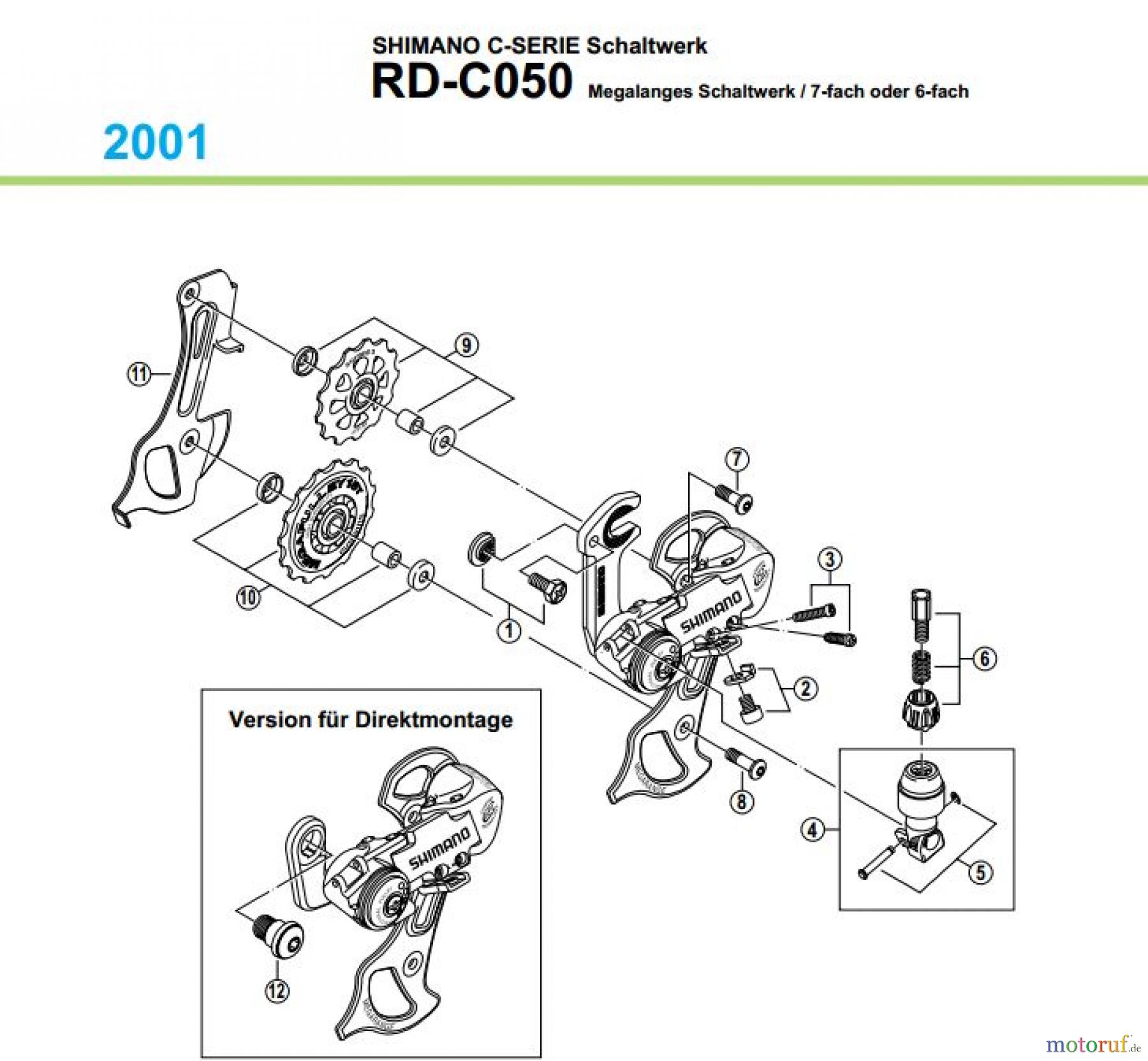  Shimano RD Rear Derailleur - Schaltwerk RD-C050-01