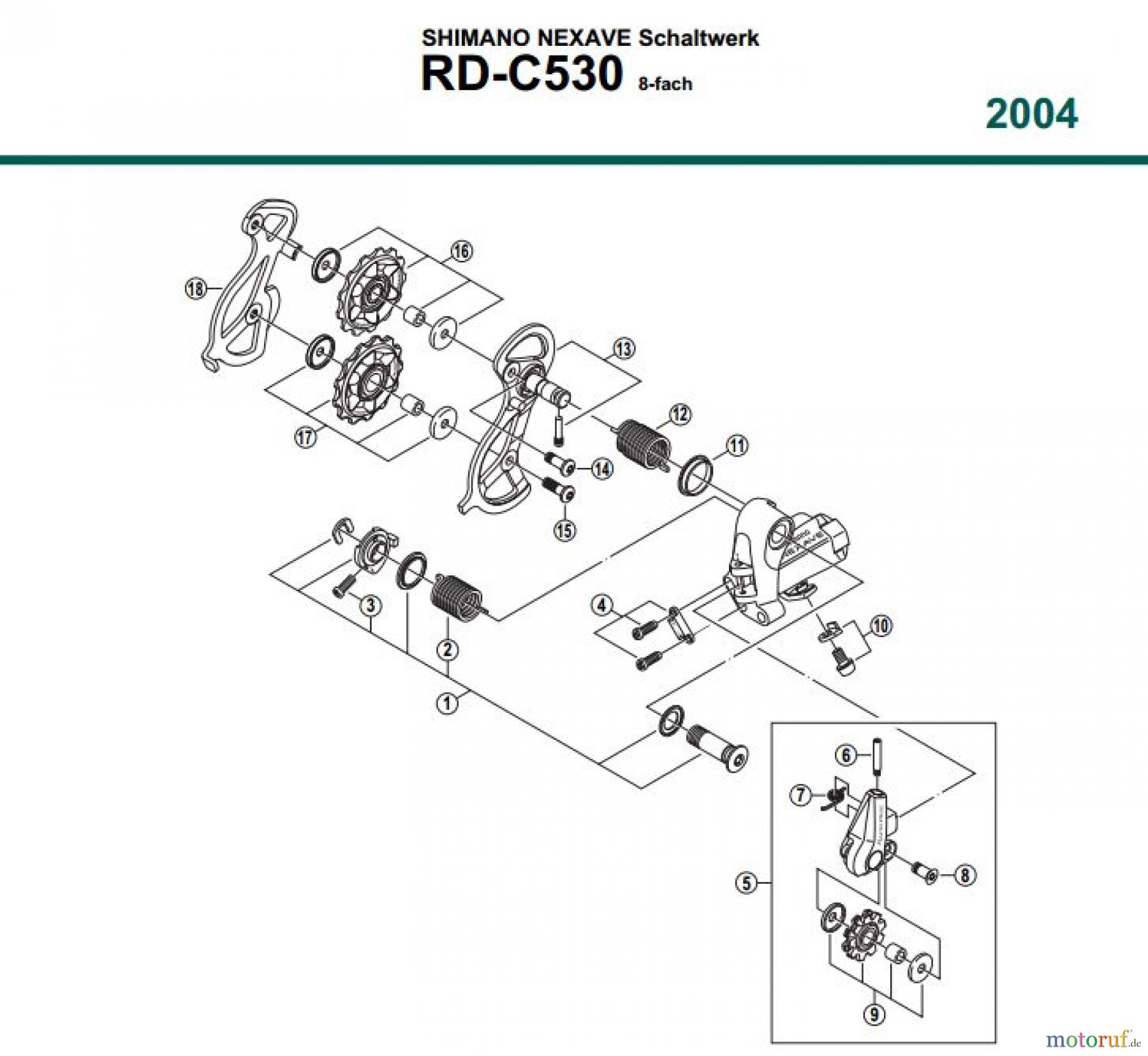  Shimano RD Rear Derailleur - Schaltwerk RD-C530-04