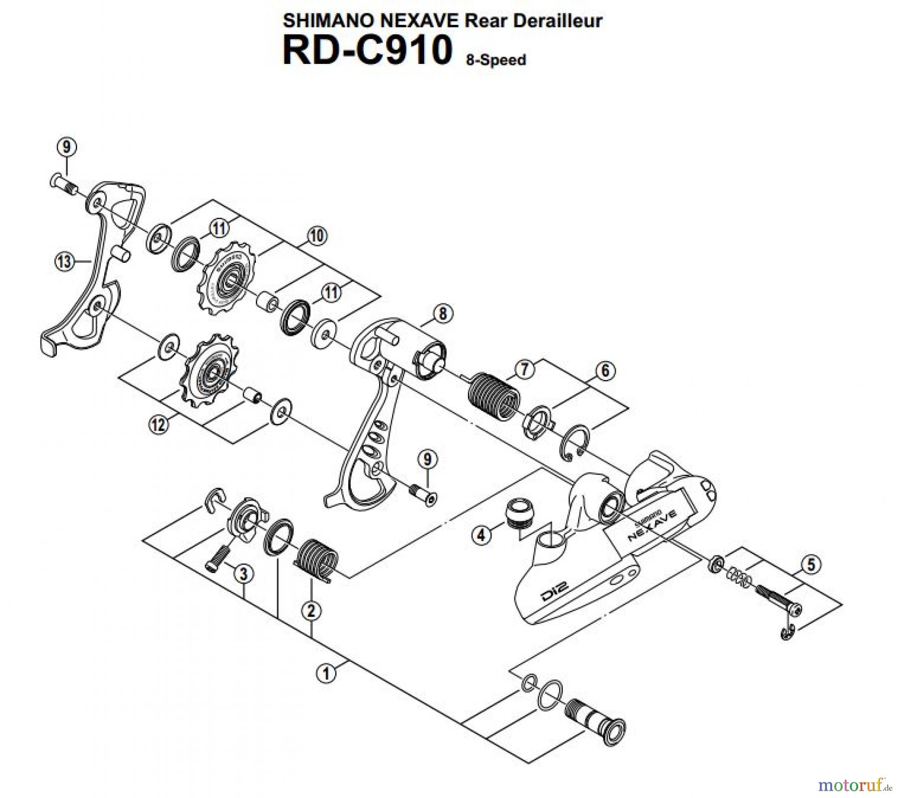  Shimano RD Rear Derailleur - Schaltwerk RD-C910