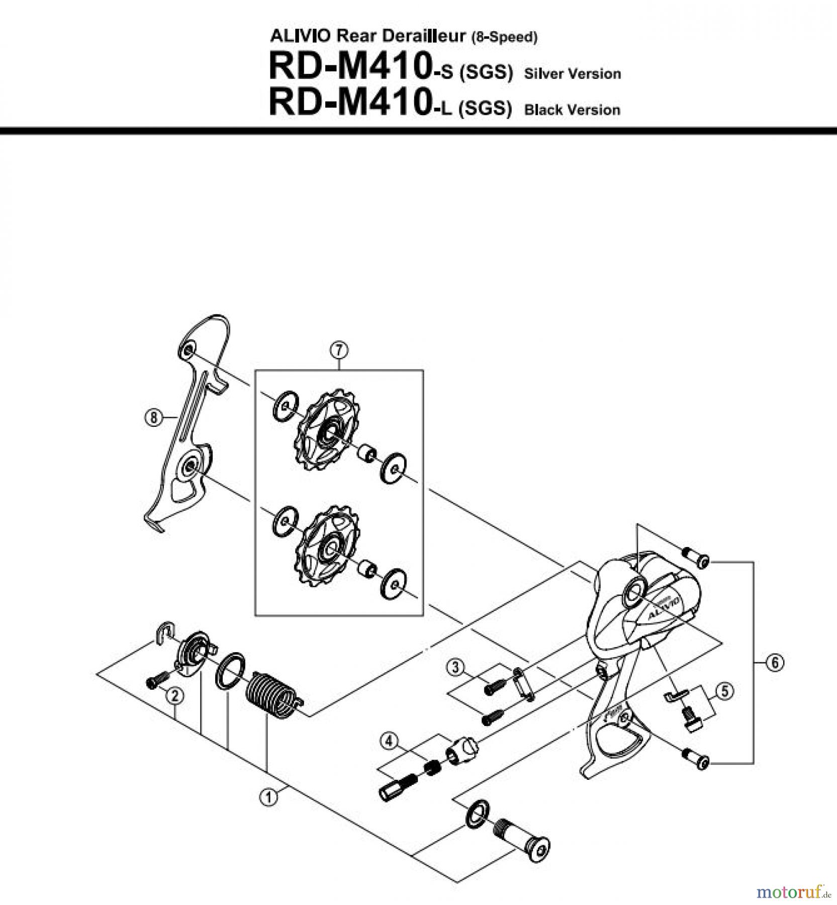  Shimano RD Rear Derailleur - Schaltwerk RD-M410