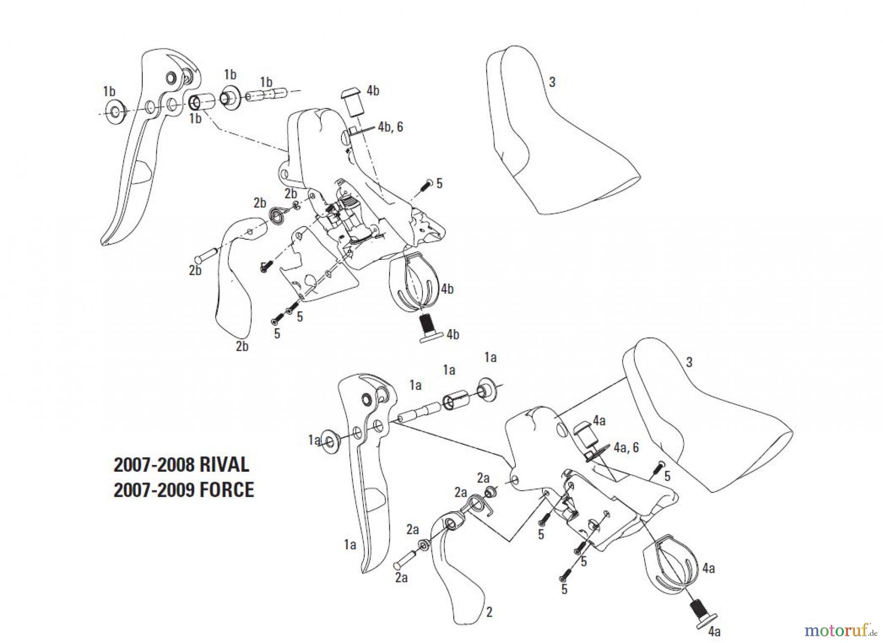  Sram Sram SRAM FORCE / SRAM RIVAL / SRAM APEX- SHIFTERS / LEVERS (2007-2012)