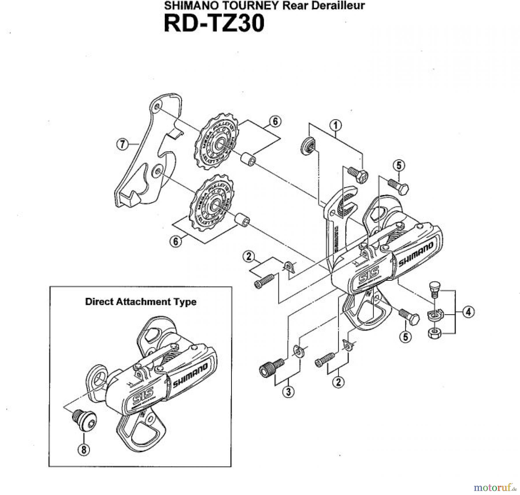  Shimano RD Rear Derailleur - Schaltwerk RD-TZ30_2225