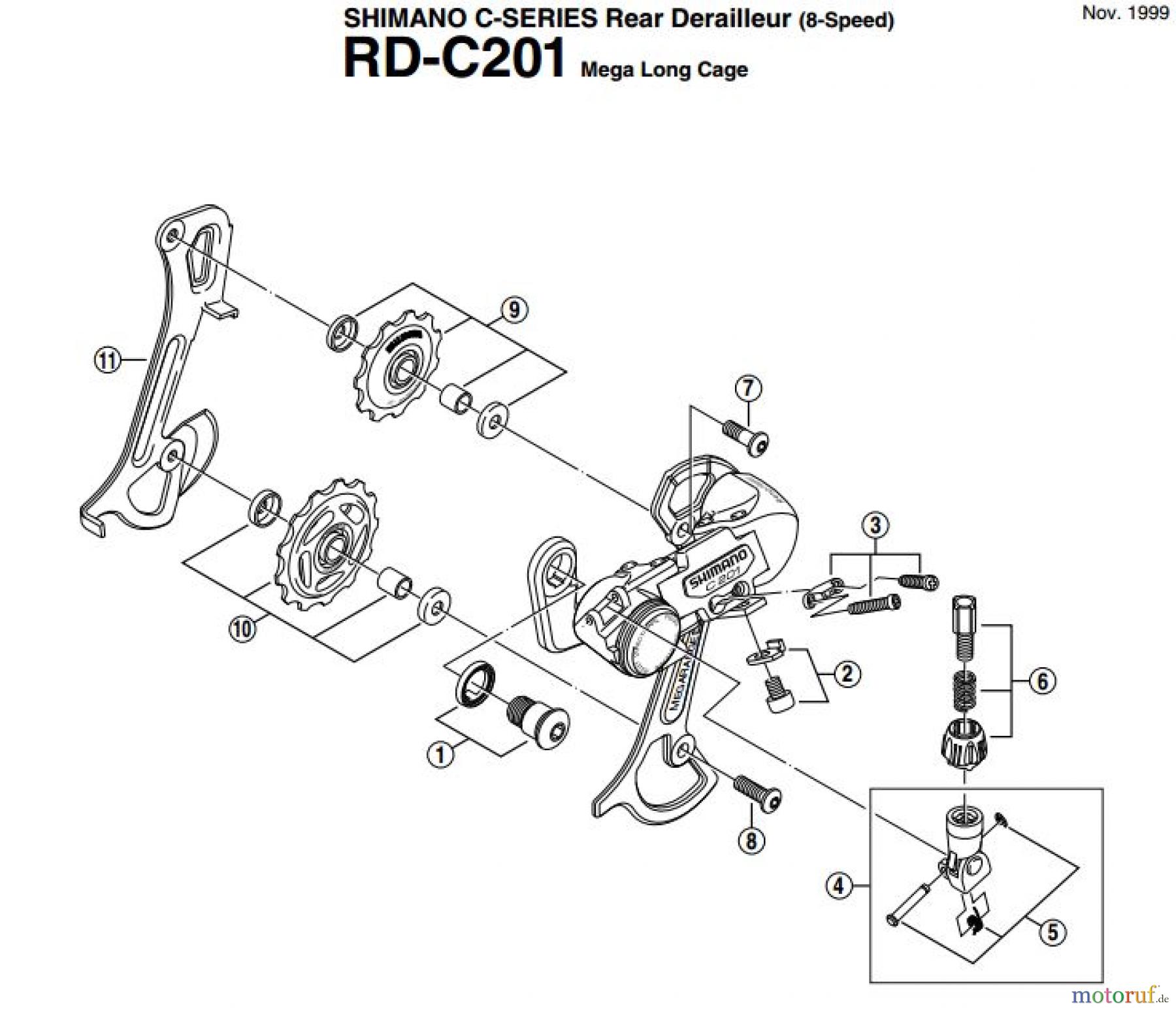  Shimano RD Rear Derailleur - Schaltwerk RD-C201