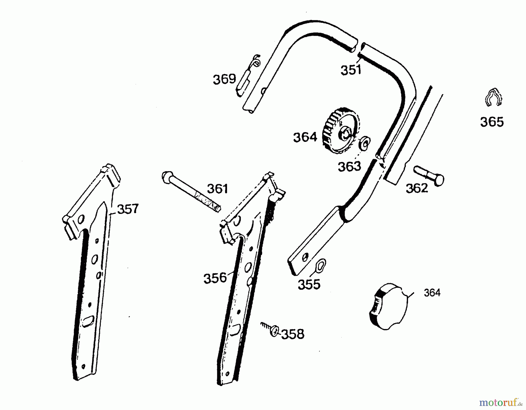  Wolf-Garten Electric mower self propelled 6.42 EA 4925080 Series D  (1996) Handle