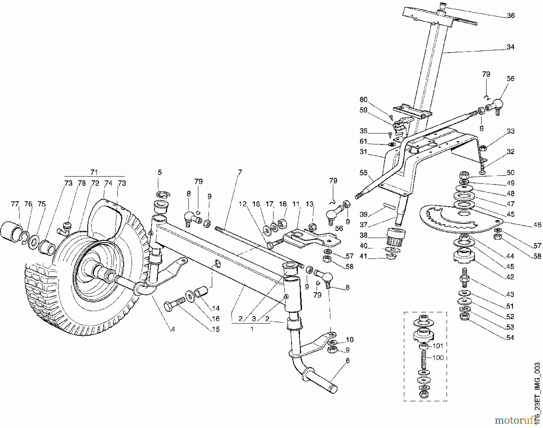  Viking Aufsitzmäher Aufsitzmäher MT 580 C - Lenkung