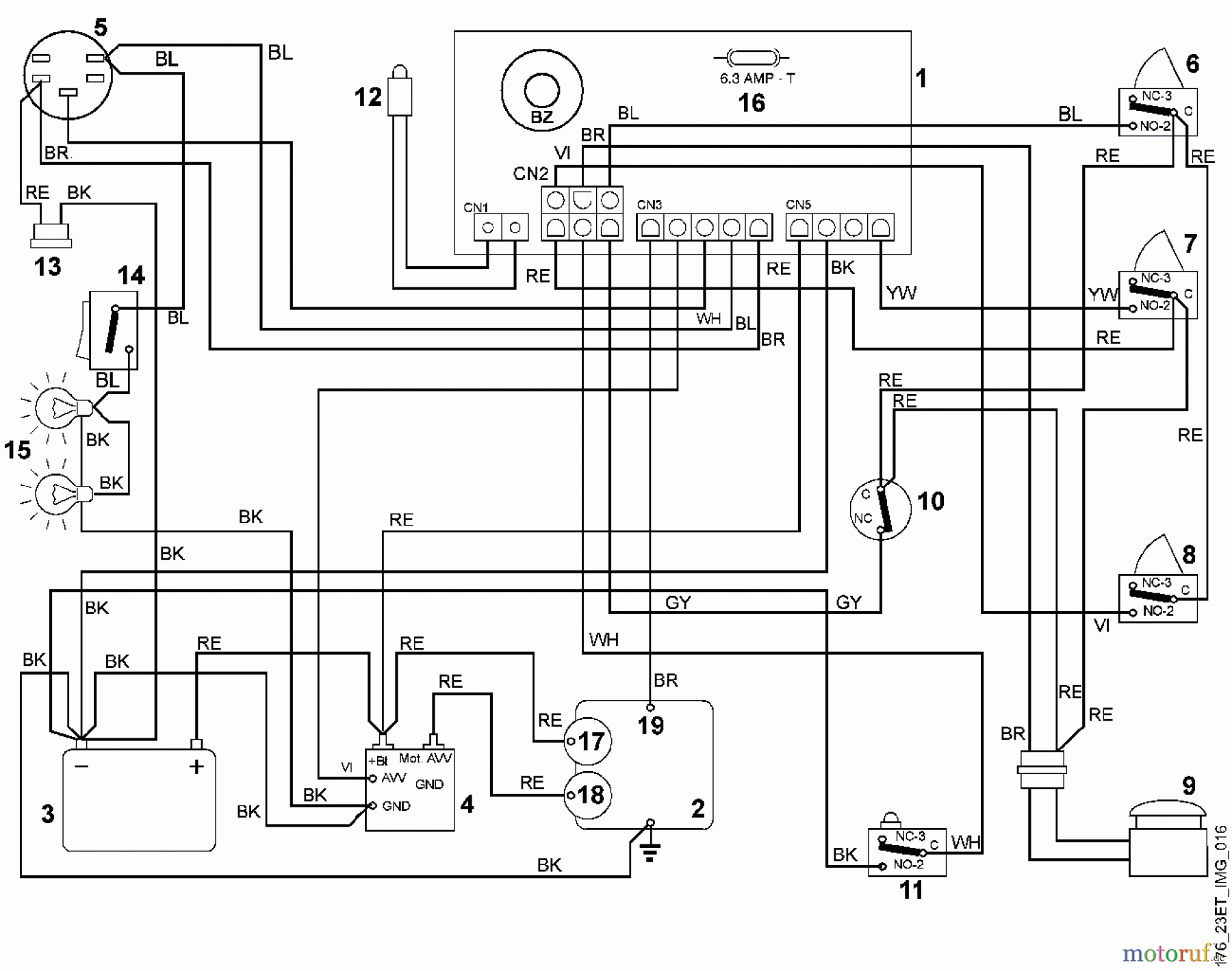  Viking Aufsitzmäher Aufsitzmäher MT 580 M - Schaltplan