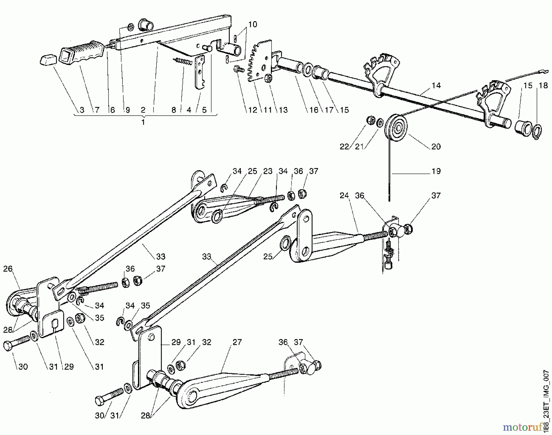  Viking Aufsitzmäher Aufsitzmäher MT 740 Modell 1999, 2000 G - Mähwerkaushebung