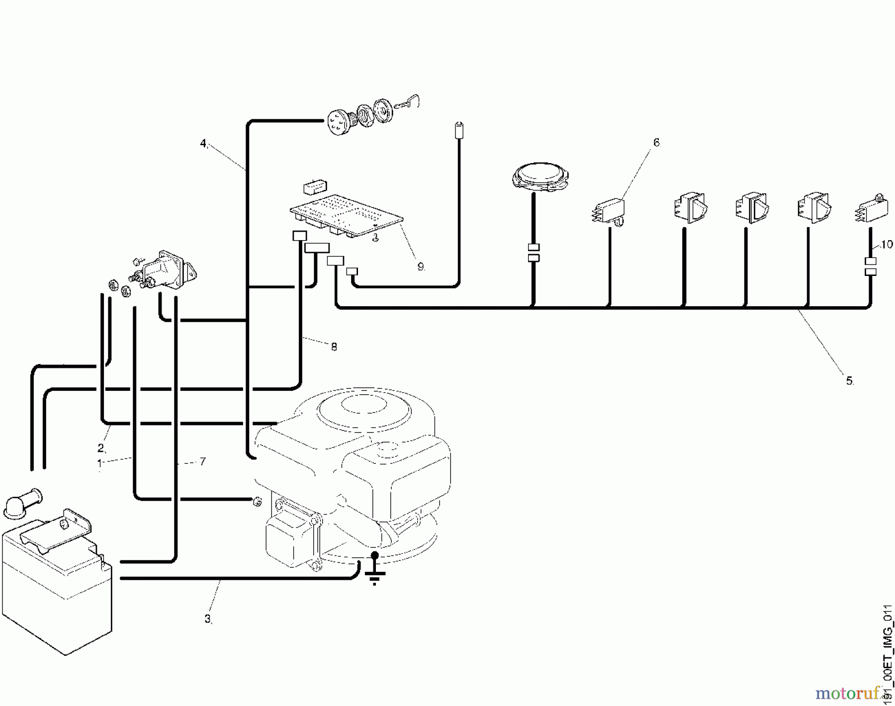  Viking Aufsitzmäher Aufsitzmäher MR 380 K1 - Elektrische Bauteile (f. ältere Bauart)