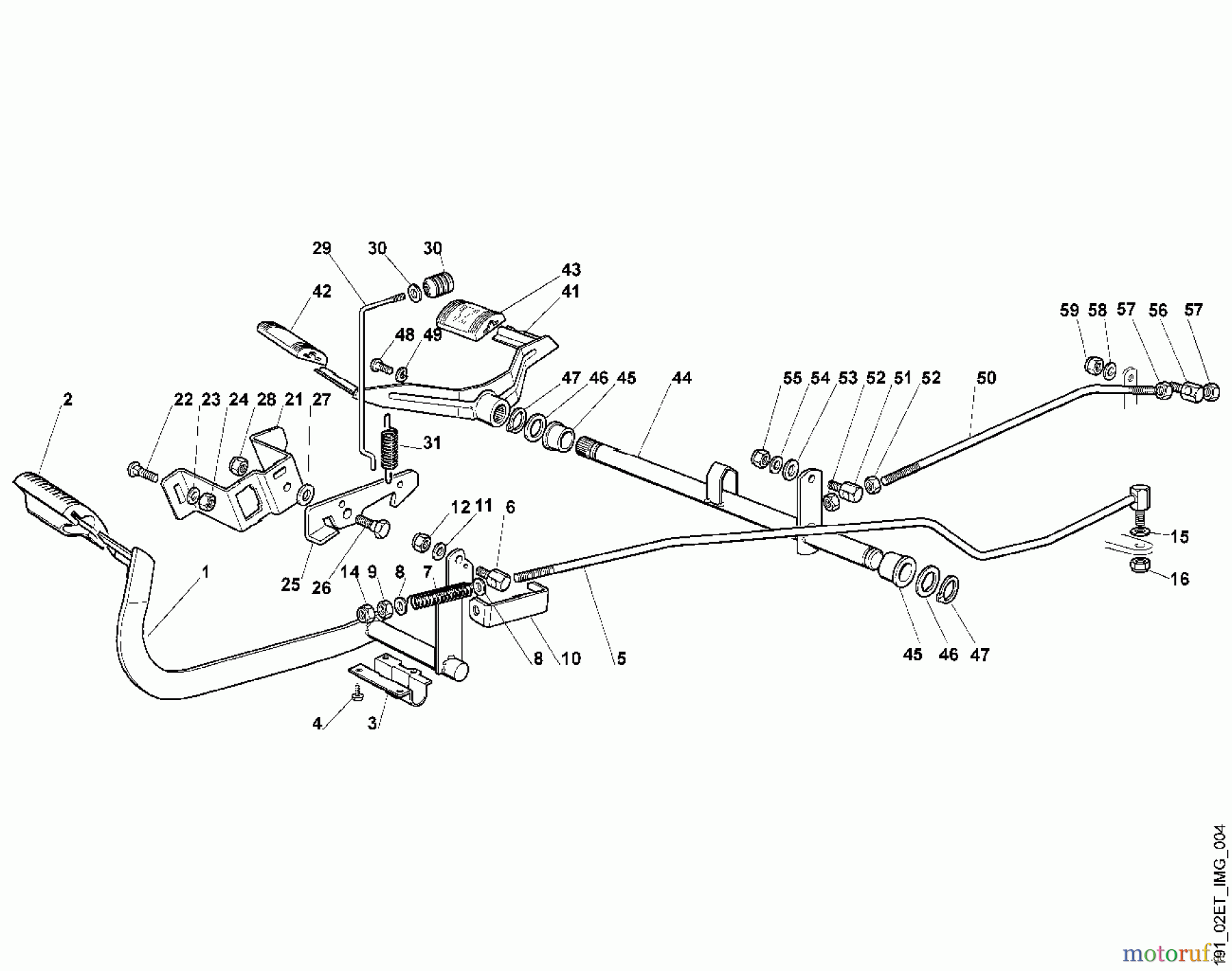  Viking Aufsitzmäher Aufsitzmäher MT 790 D - Bremse und Schalthebel