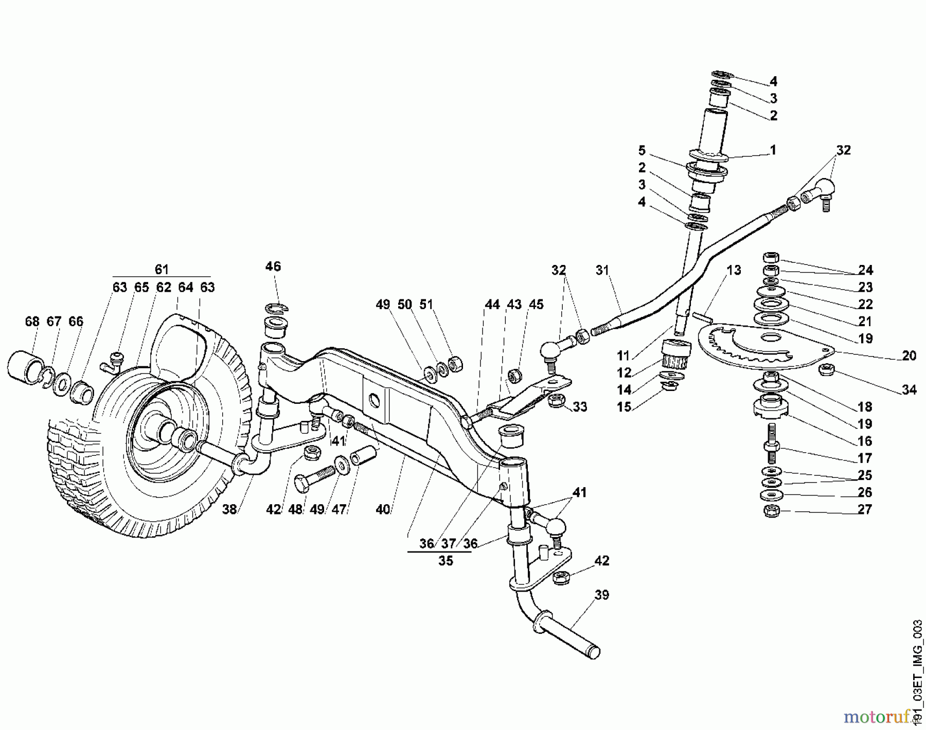  Viking Aufsitzmäher Aufsitzmäher MT 740 Modell 2001 C - Lenkung