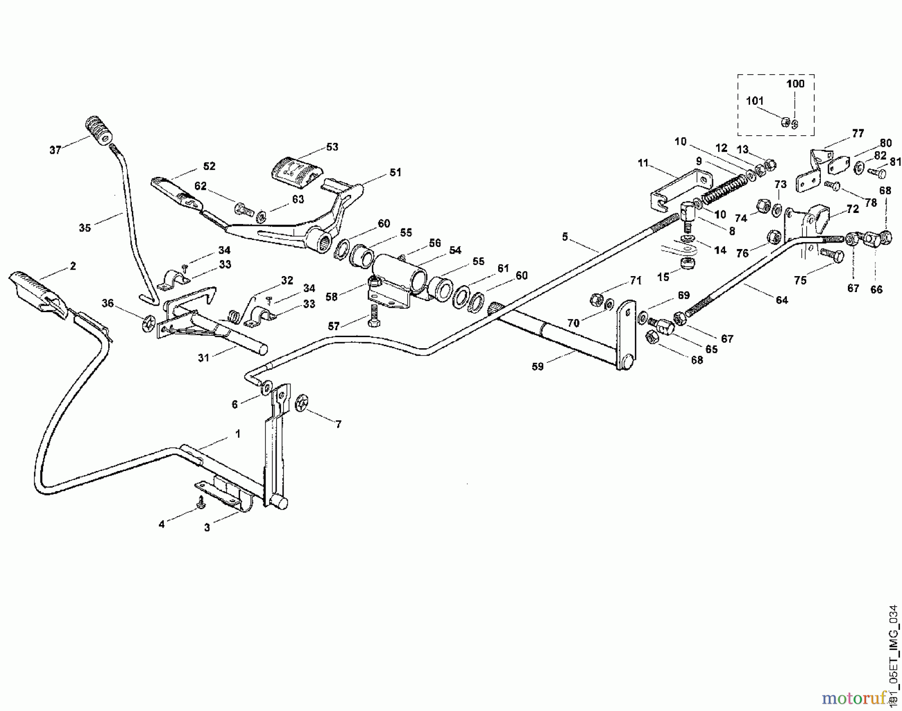  Viking Aufsitzmäher Aufsitzmäher MT 585 D - Bremse und Schalthebel