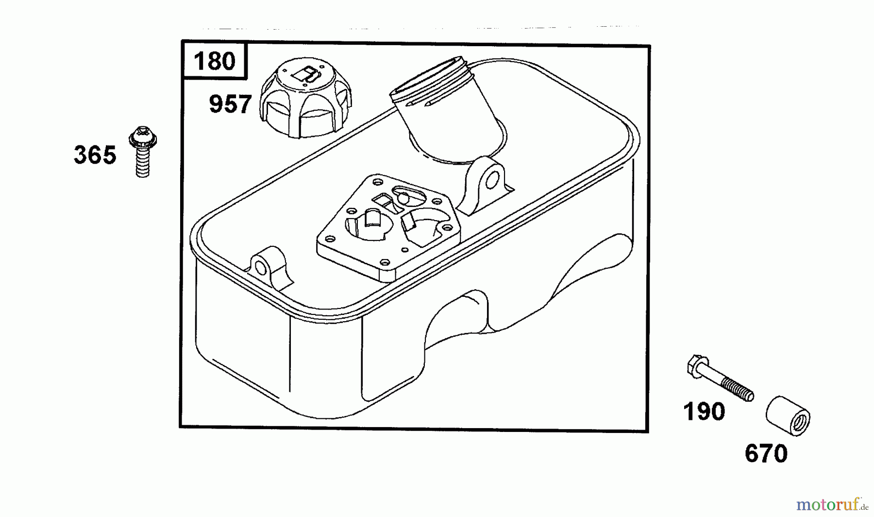  Wolf-Garten Petrol engines Briggs&Stratton Quattro 40 KAT 2056050  (2001) Fuel tank