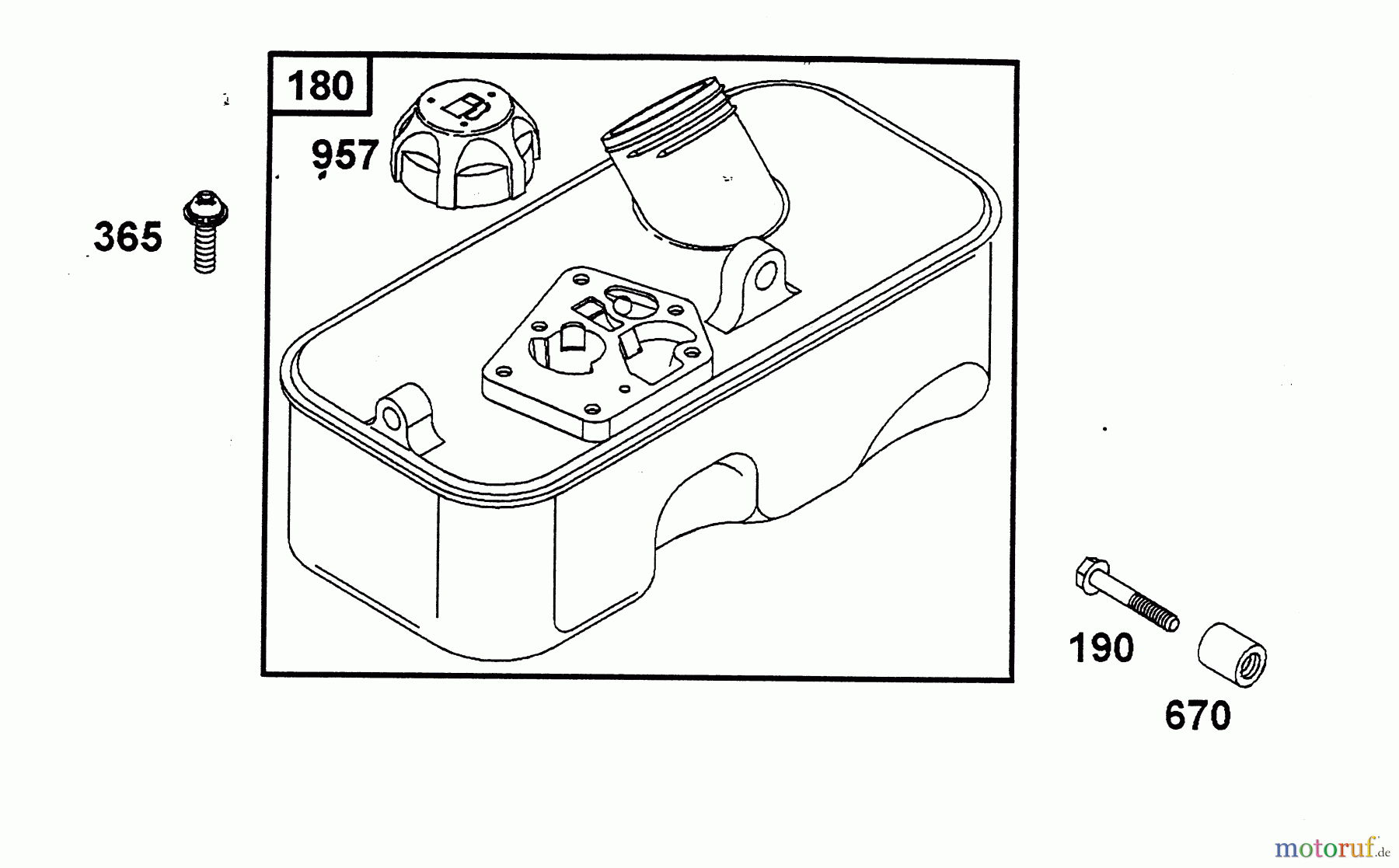  Wolf-Garten Petrol engines Briggs&Stratton Quattro 40 S 2056060  (2002) Fuel tank