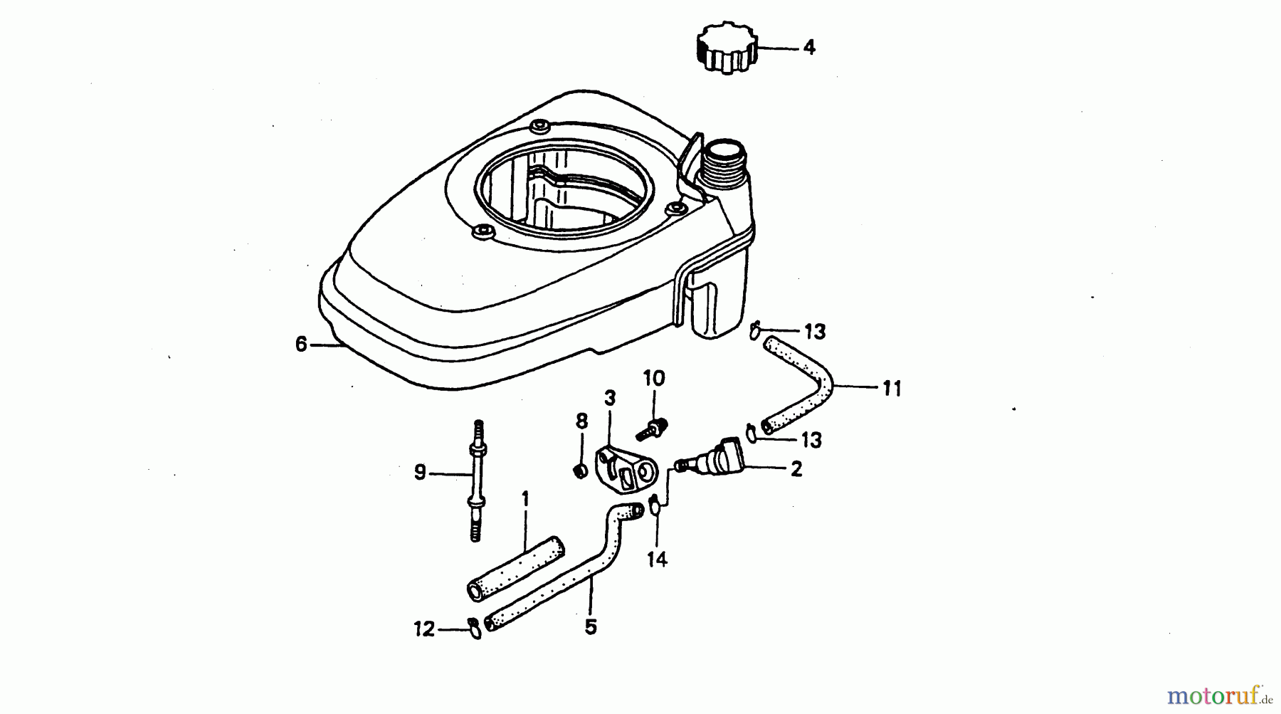  Wolf-Garten Petrol engines Honda GCV 135 2098000-135  (2004) Fuel tank