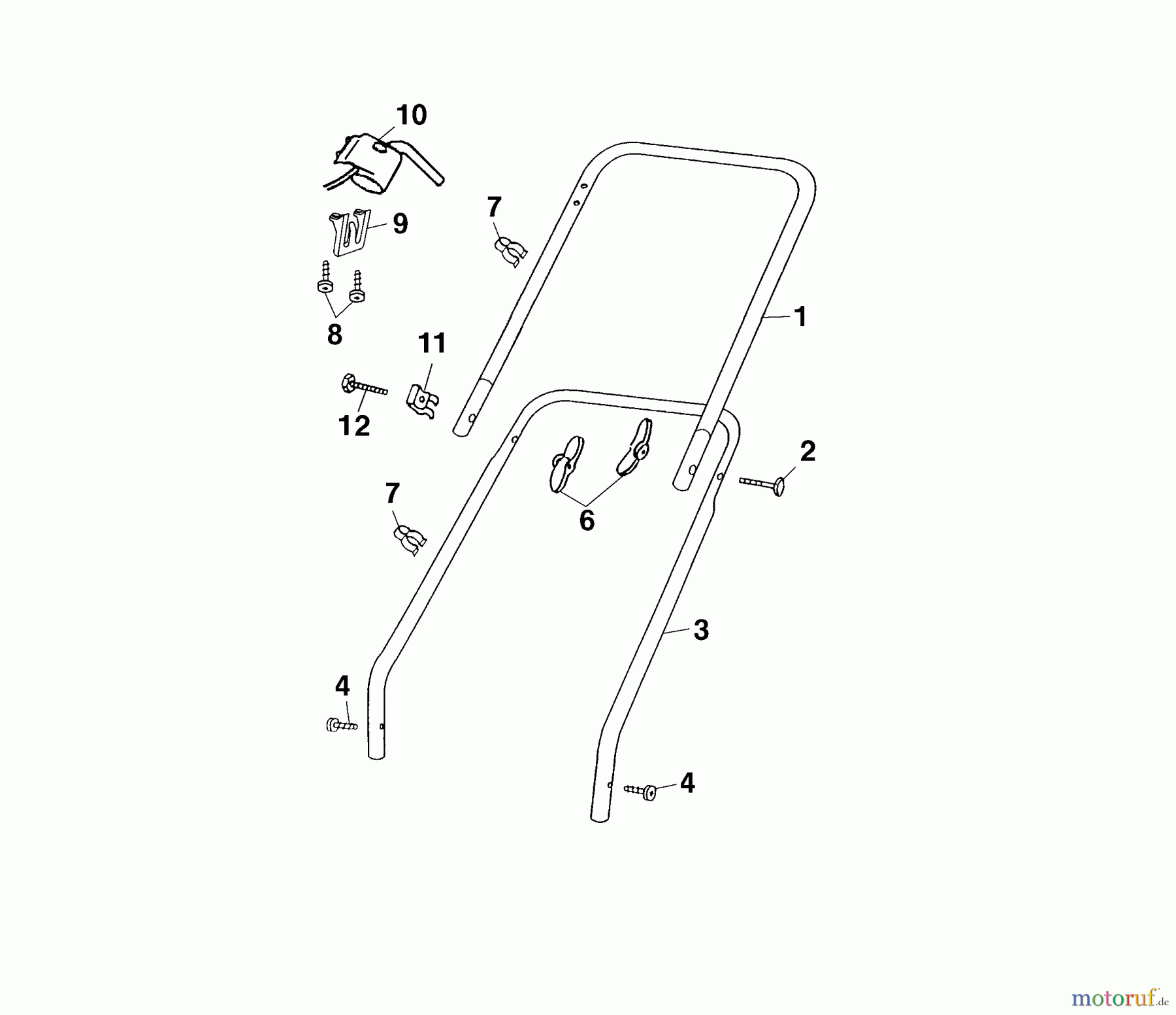  Wolf-Garten Electric mower 2.40 E 4961680 Series C  (2004) Handle