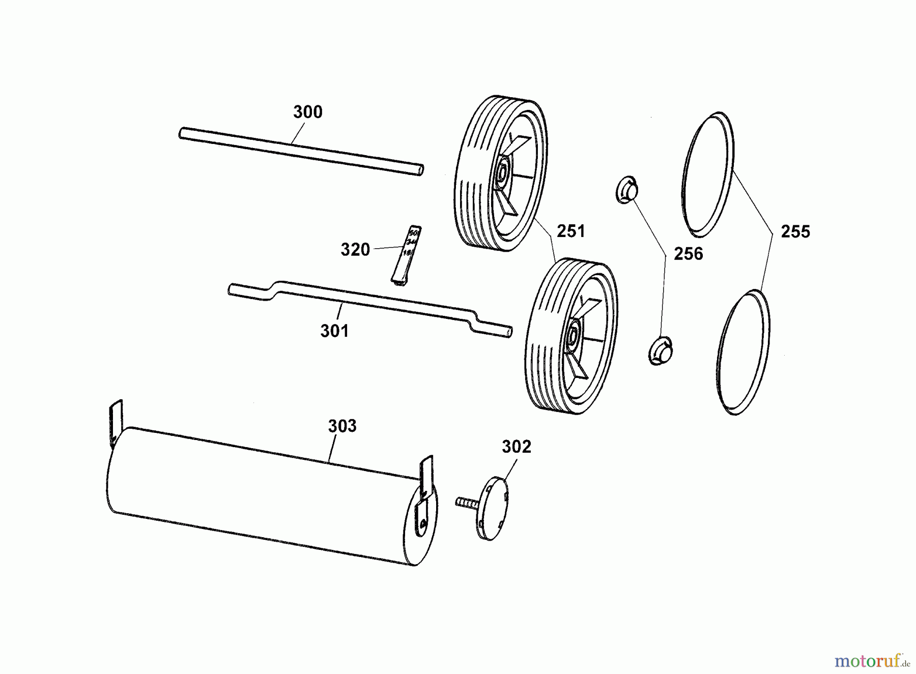  Wolf-Garten Electric mower Picco 32 ER 4901002 Series E, F  (2004) Wheels, Cutting hight adjustment