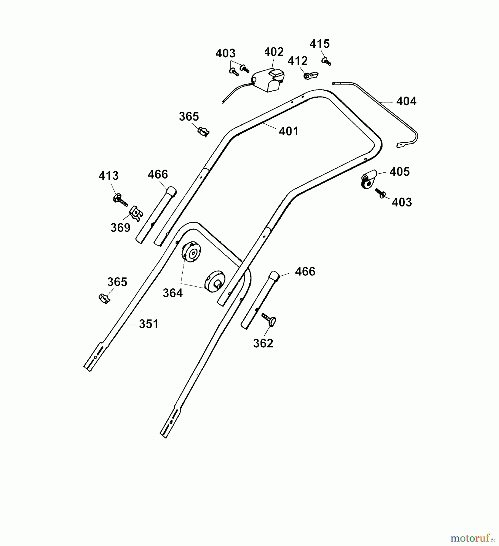  Wolf-Garten Electric mower Premio 40 EKF 4026000 Series D  (2004) Handle