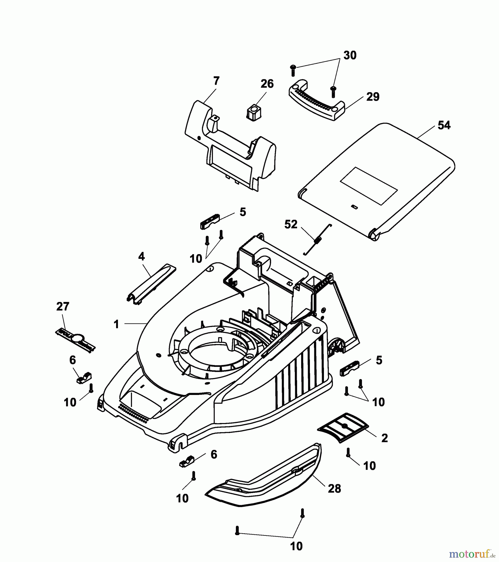  Wolf-Garten Petrol mower Esprit 40 B 4001000 Series F  (2005) Deck housing