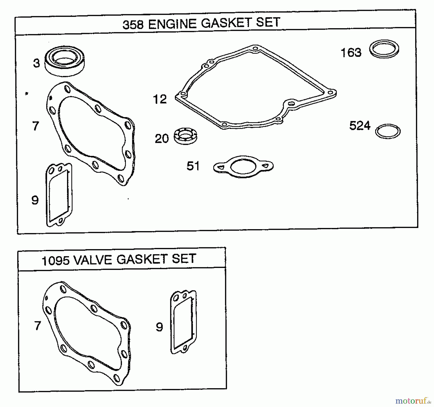  Wolf-Garten Petrol engines Briggs&Stratton Sprint 40500 2056035  (2008) Seal Set