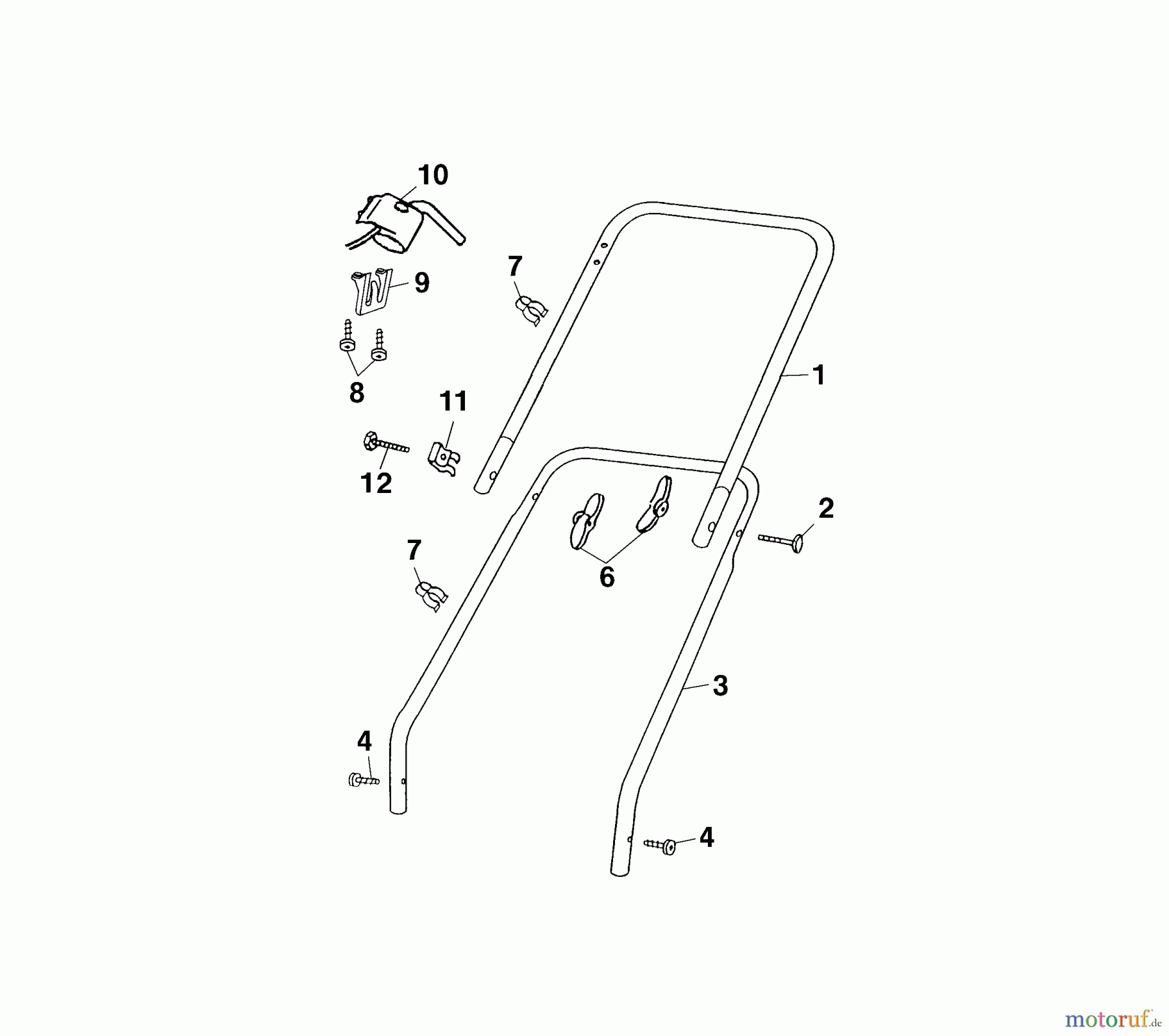  Wolf-Garten Electric mower 2.40 E 4961680 Series A  (2003) Handle