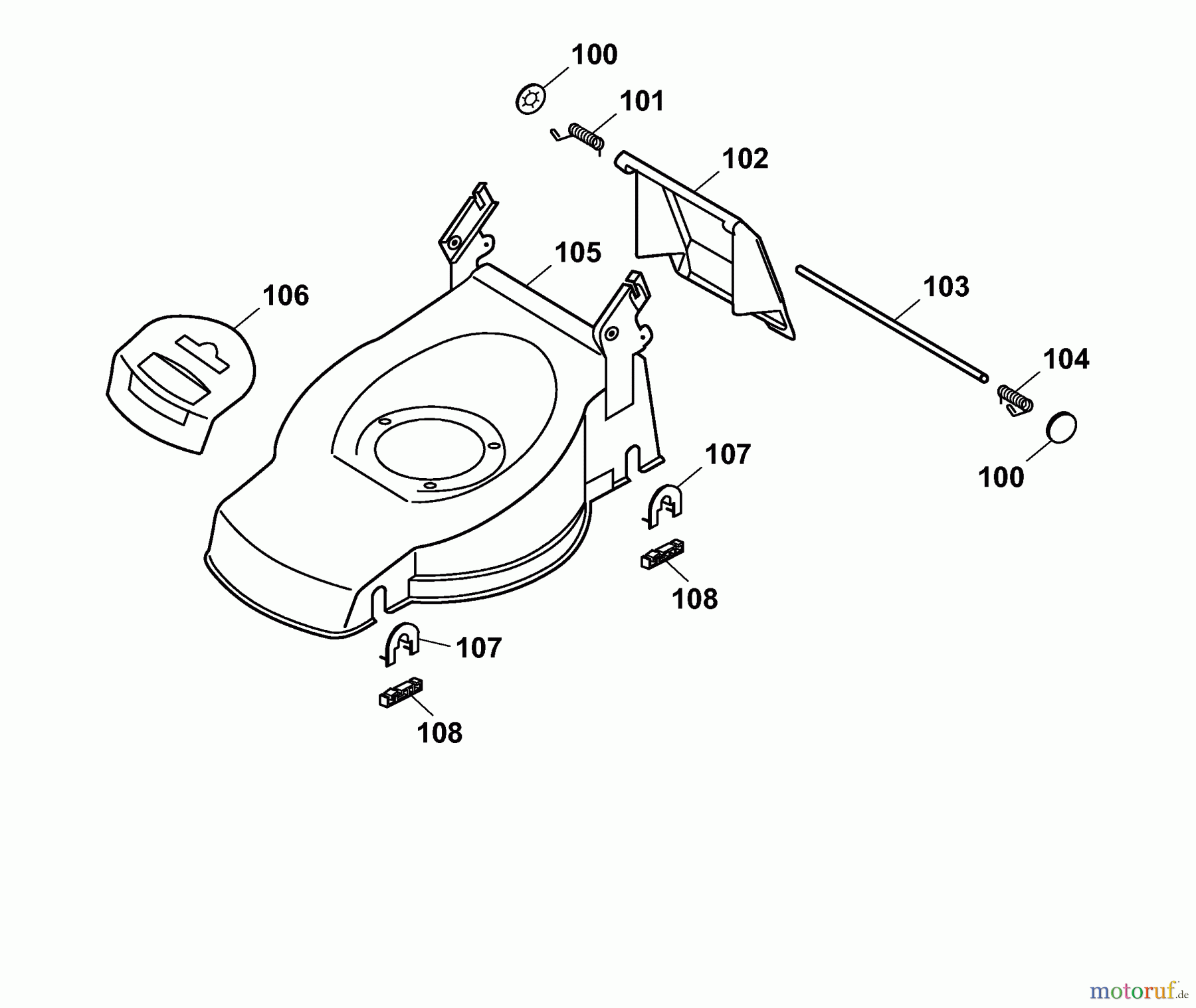  Wolf-Garten Petrol mower 2.42 B Good-Line 4212000 Series A  (2004) Deck housing