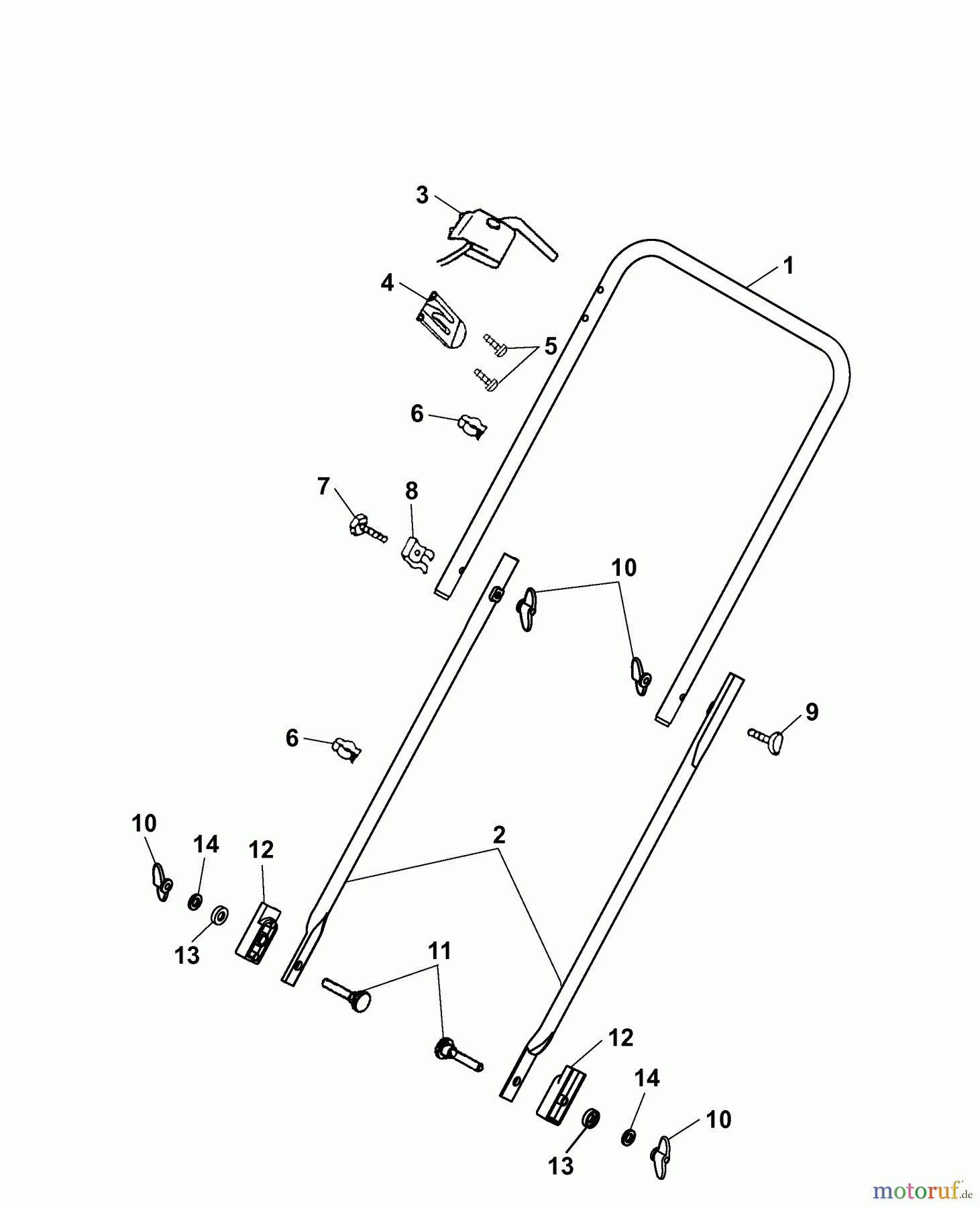  Wolf-Garten Electric verticutter UV 28 EV 3615000 Series C, E  (2007) Handle