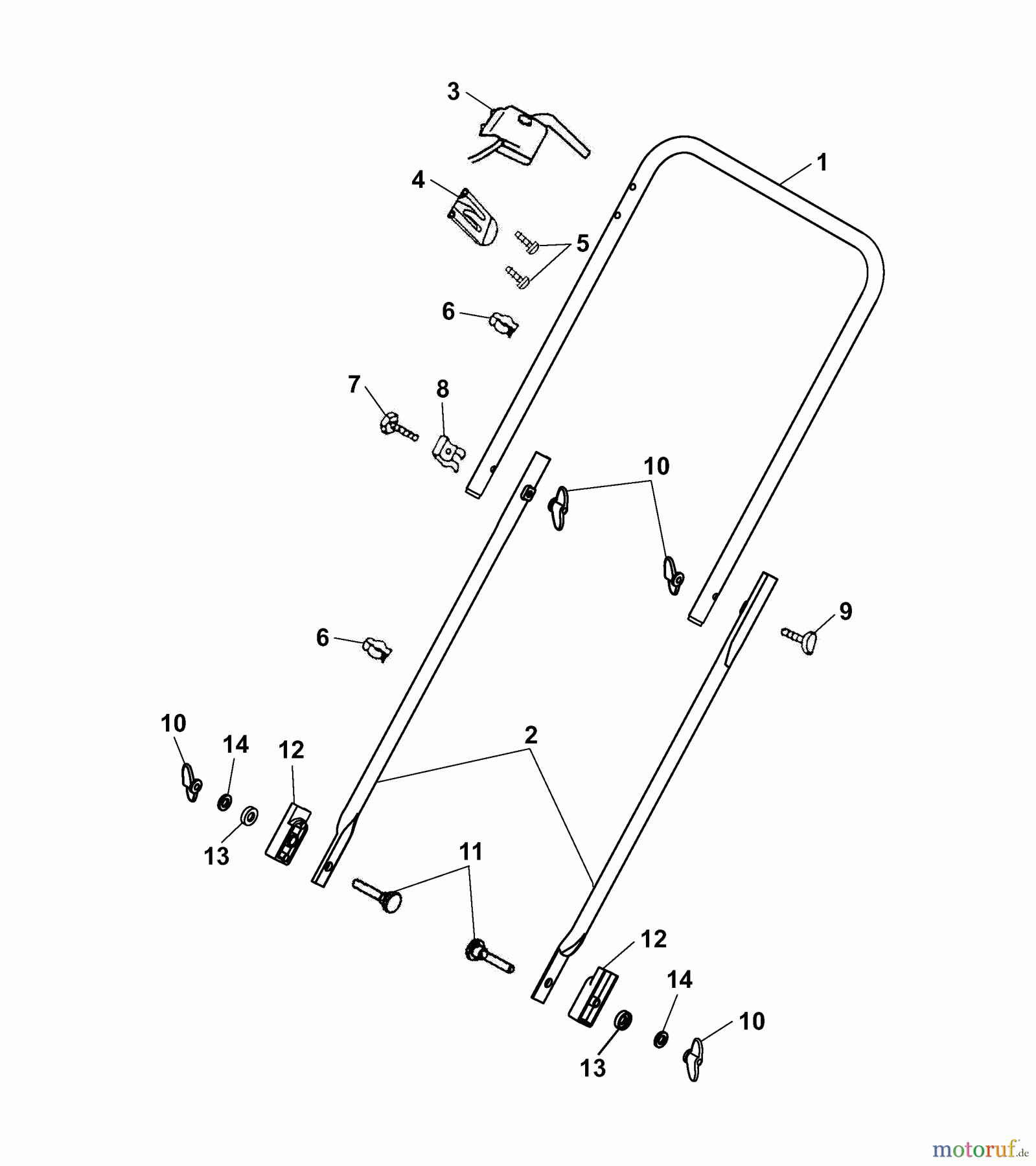  Wolf-Garten Electric verticutter UV 28 EV 3615006 Series B  (2005) Handle