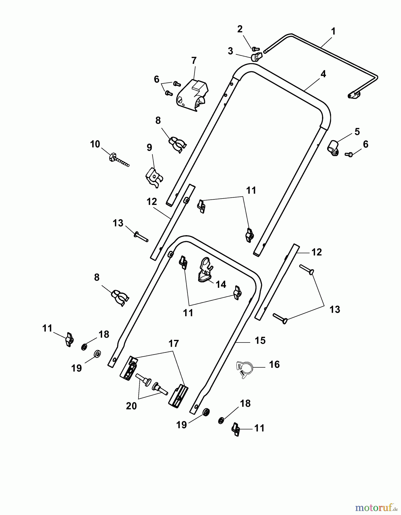  Wolf-Garten Spindle mower TC 32 ME 3616000 Series C  (2007) Handle