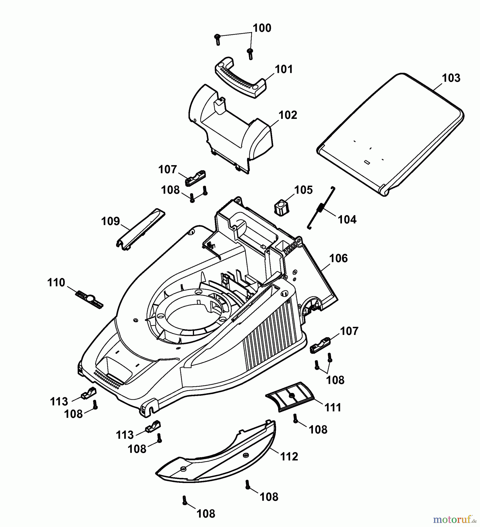  Wolf-Garten Petrol mower Esprit 40 B 4001000 Series H  (2009) Deck housing