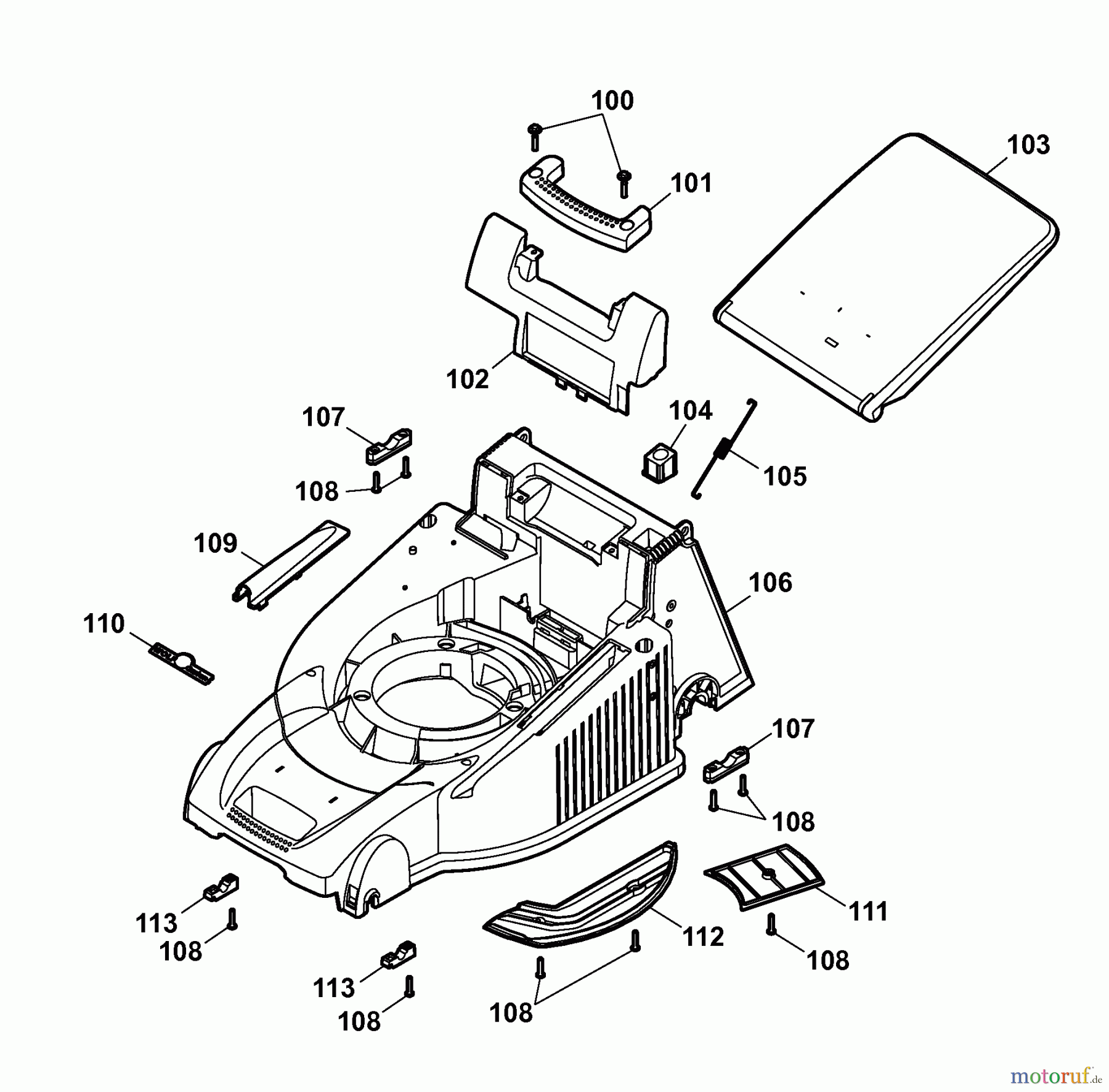  Wolf-Garten Petrol mower 2.40 BS 4001004 Series C  (2006) Deck housing