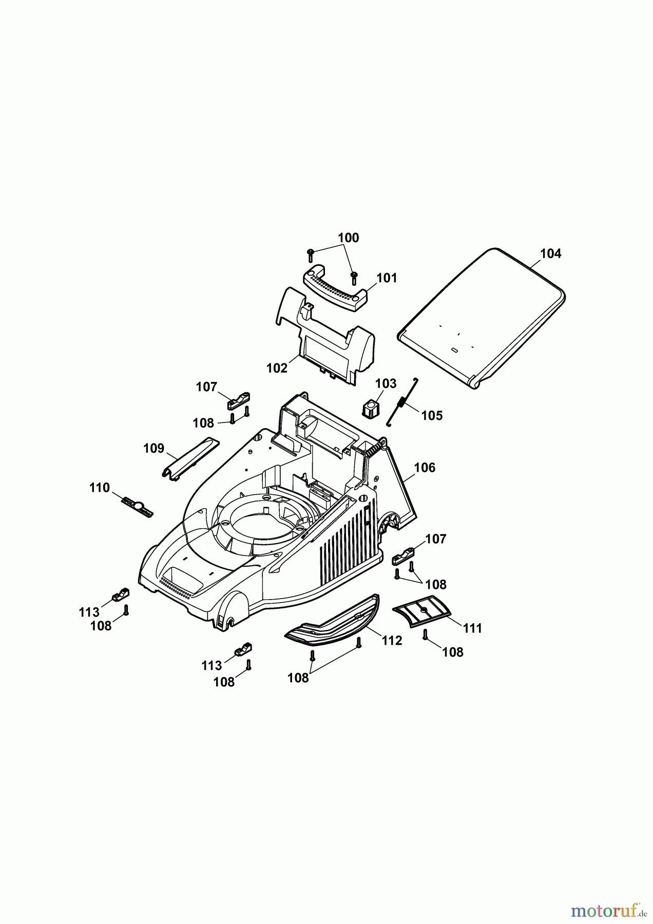  Wolf-Garten Petrol mower self propelled Esprit 40 BA 4005086 Series B  (2009) Deck housing