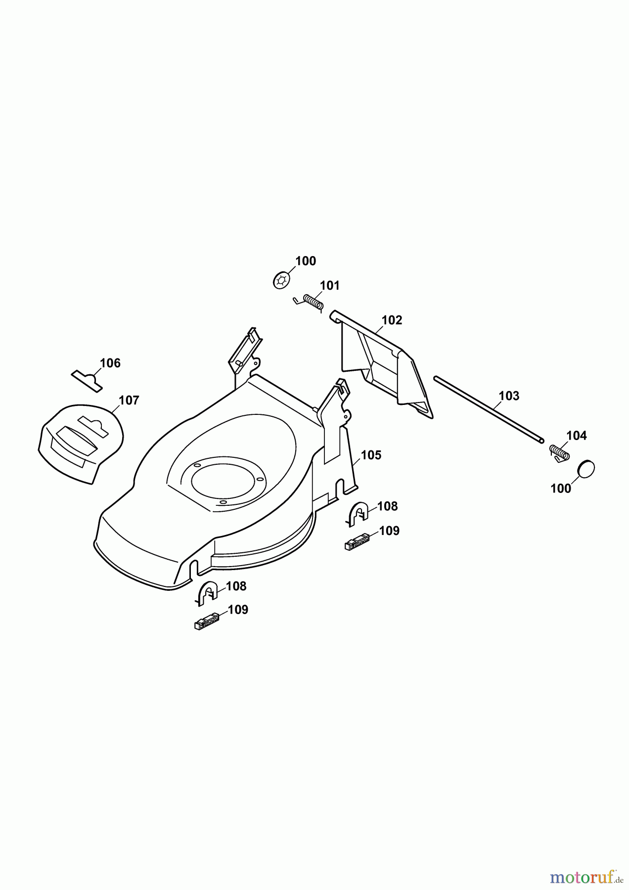  Wolf-Garten Petrol mower 2.42 B 4212000 Series F  (2009) Deck housing