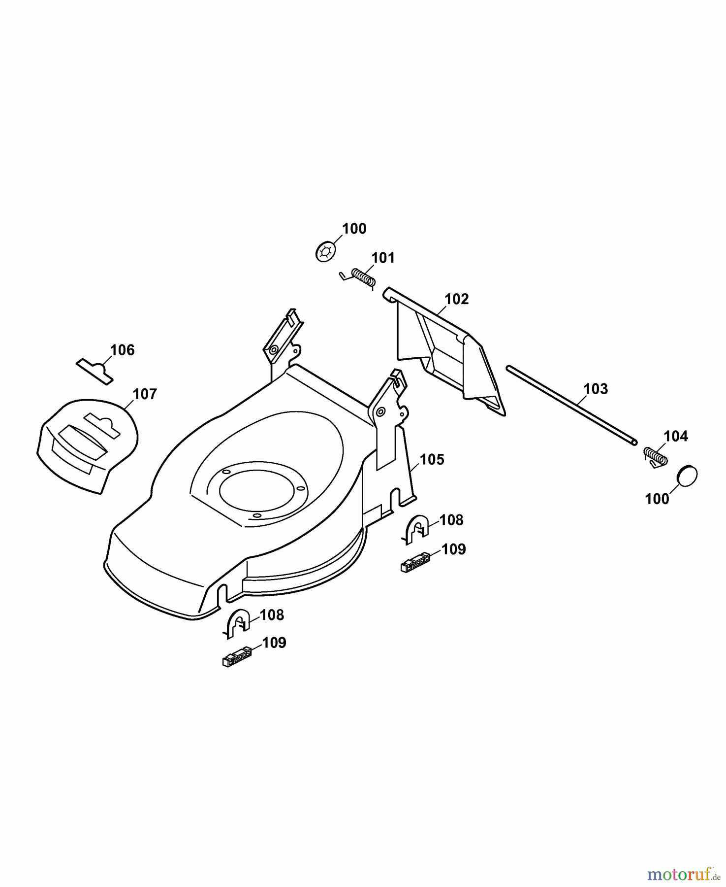  Wolf-Garten Petrol mower 2.42 XM 4212004 Series A  (2007) Deck housing