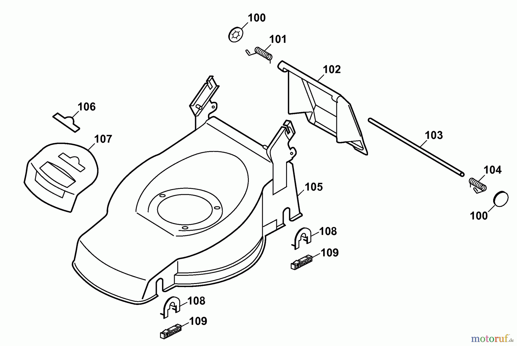  Wolf-Garten Petrol mower 2.42 XM 4212005 Series A  (2008) Deck housing