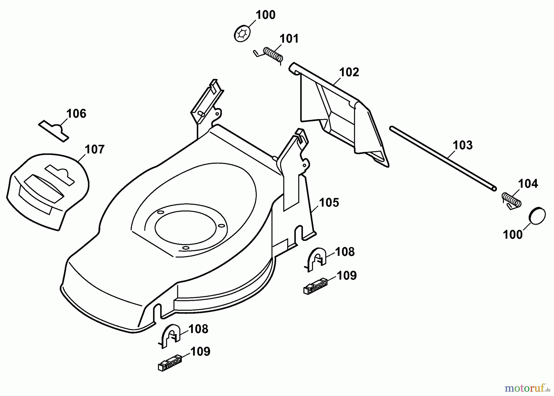  Wolf-Garten Petrol mower self propelled 2.48 XM 4218005 Series A  (2008) Deck housing