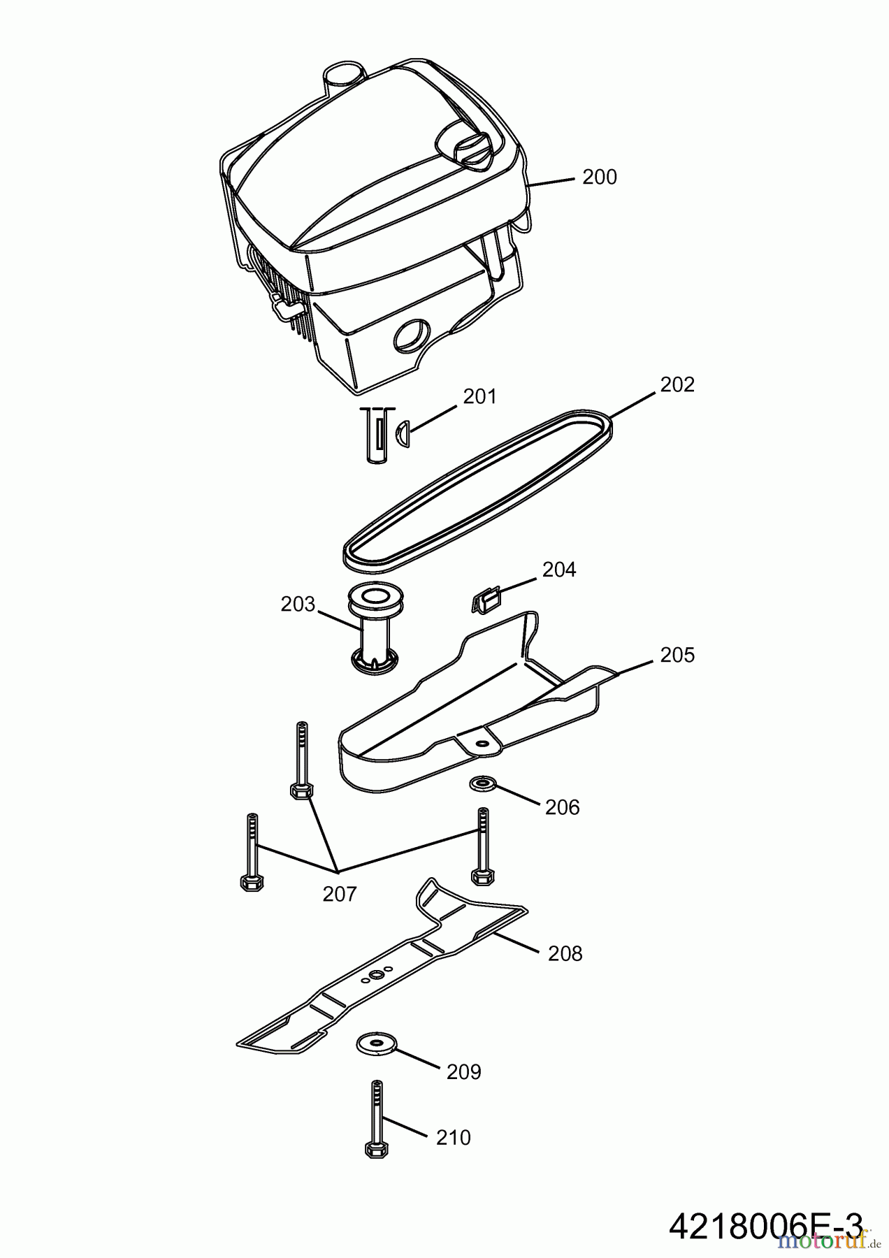  Wolf-Garten Petrol mower self propelled 2.48 XC 4218006 Series F  (2008) Blade, Blade adapter