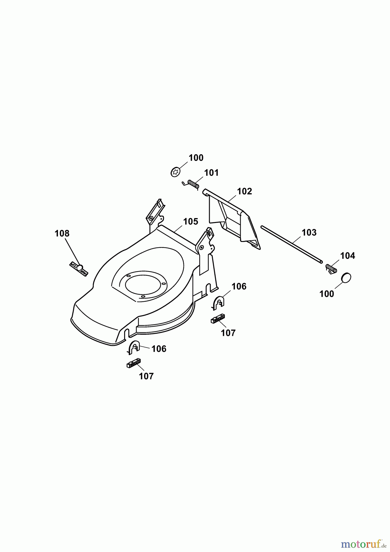  Wolf-Garten Petrol mower self propelled 2.50 BA 4218080 Series A  (2009) Deck housing