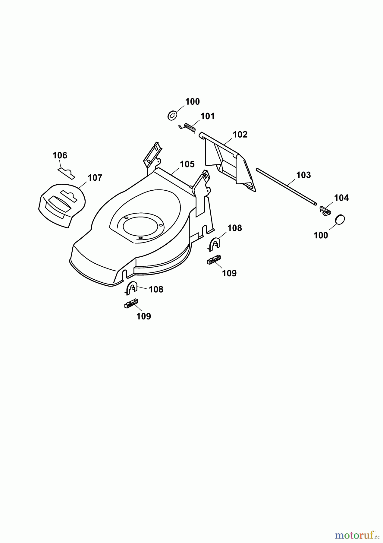  Wolf-Garten Petrol mower Power Edition 48 QR 4233000 Series C  (2009) Deck housing