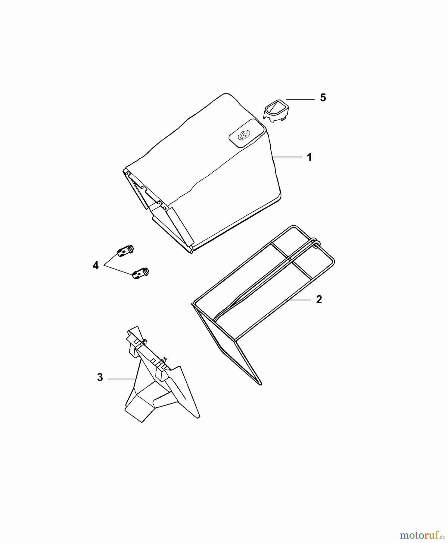  Wolf-Garten Petrol mower Esprit 46 B 4601000 Series F  (2007) Grass bag