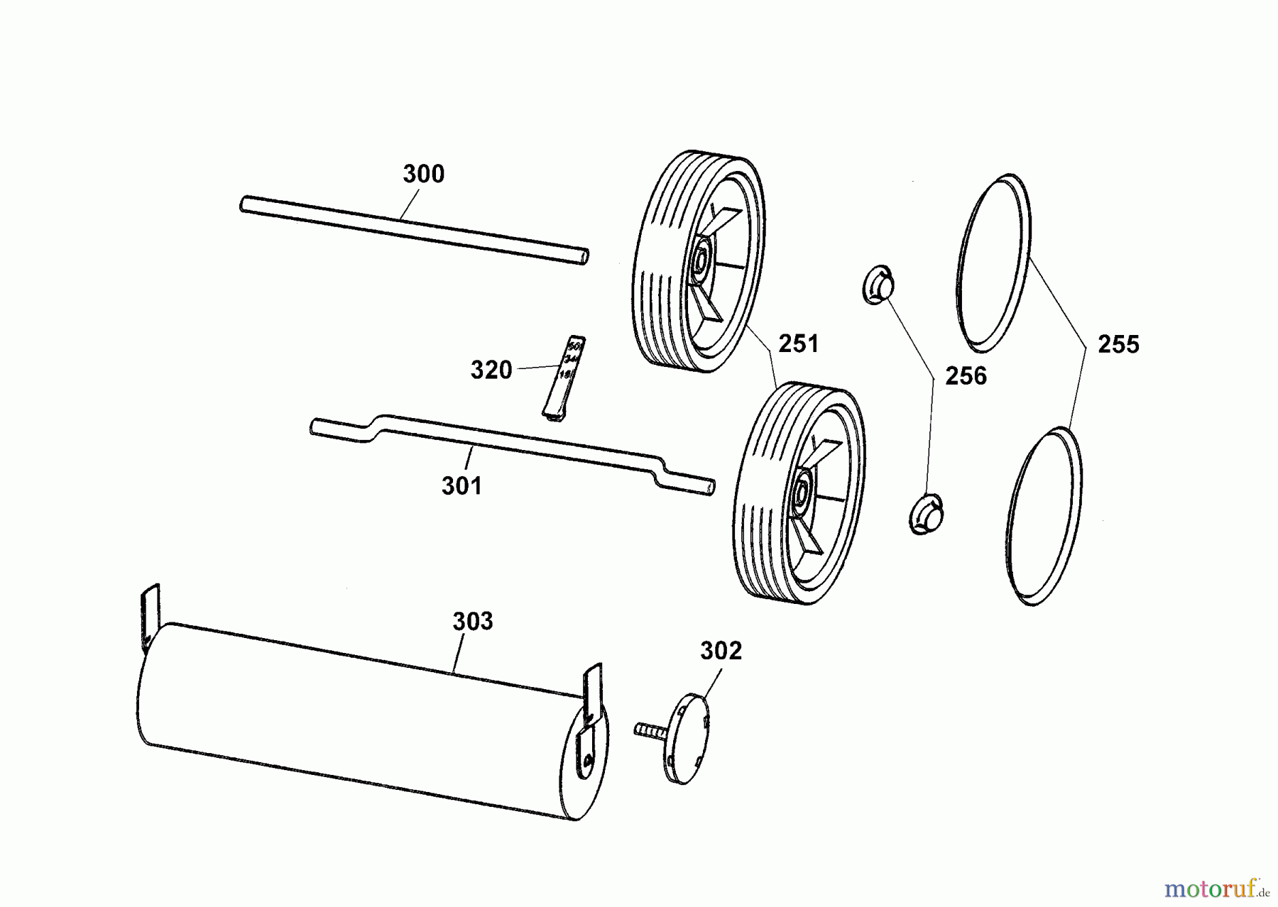  Wolf-Garten Electric mower P 32 E 9 4901001 Series G, H  (2005) Wheels, Cutting hight adjustment