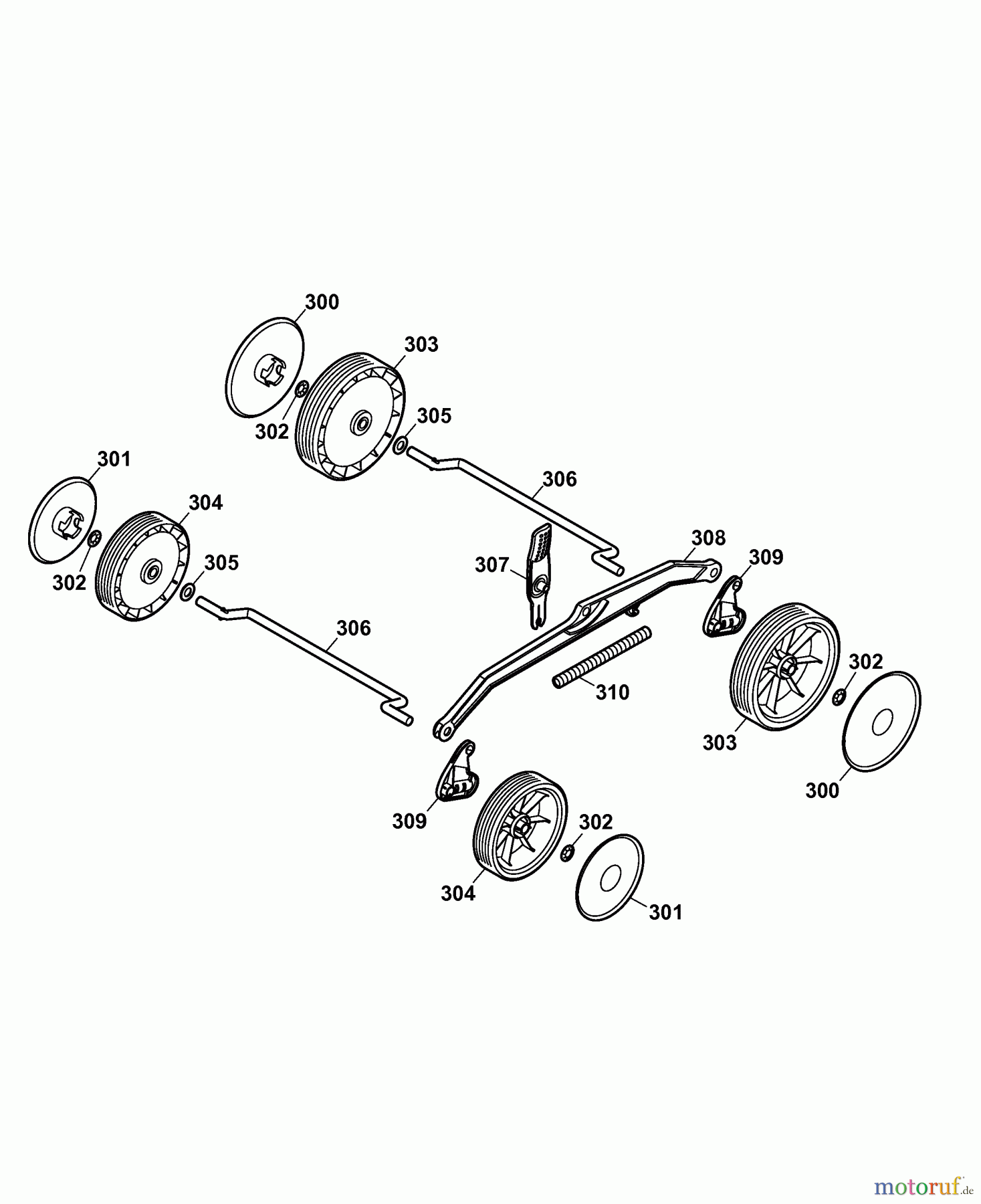  Wolf-Garten Electric mower 2.34 CPK 4904005 Series C  (2007) Height adjustment, Wheels