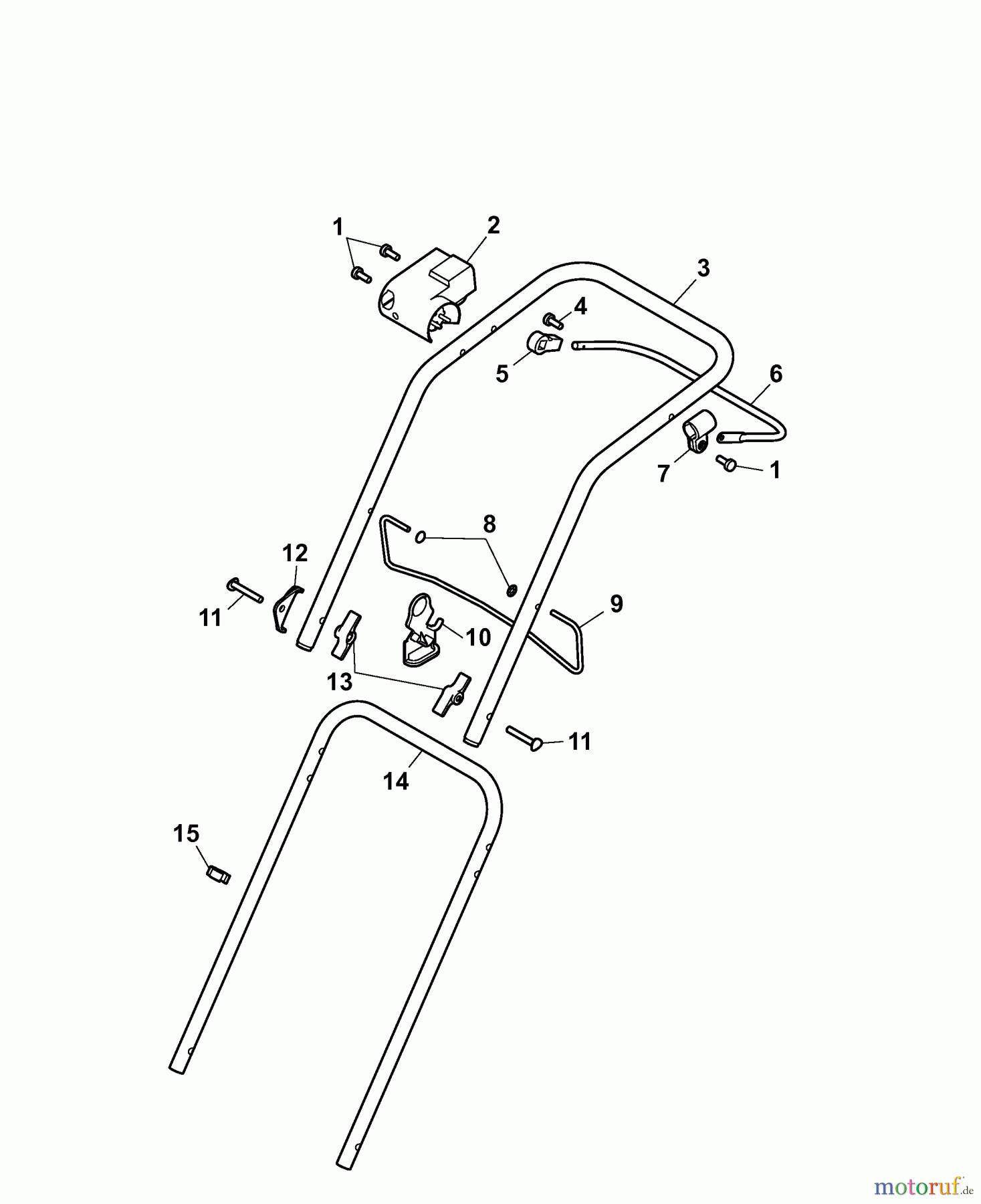  Wolf-Garten Electric mower B plus 34 E 4904085 Series A  (2007) Handle