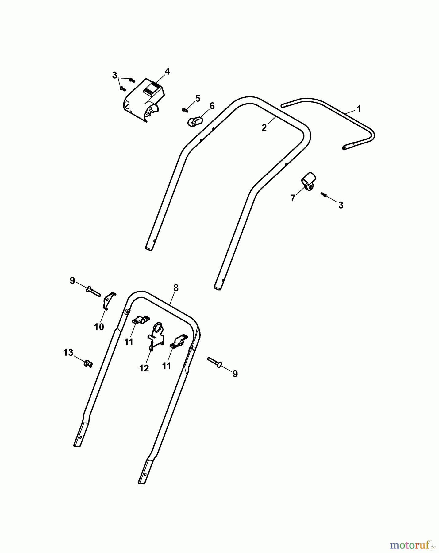  Wolf-Garten Electric mower HB Campus 32 EL 4905006 Series A  (2007) Handle