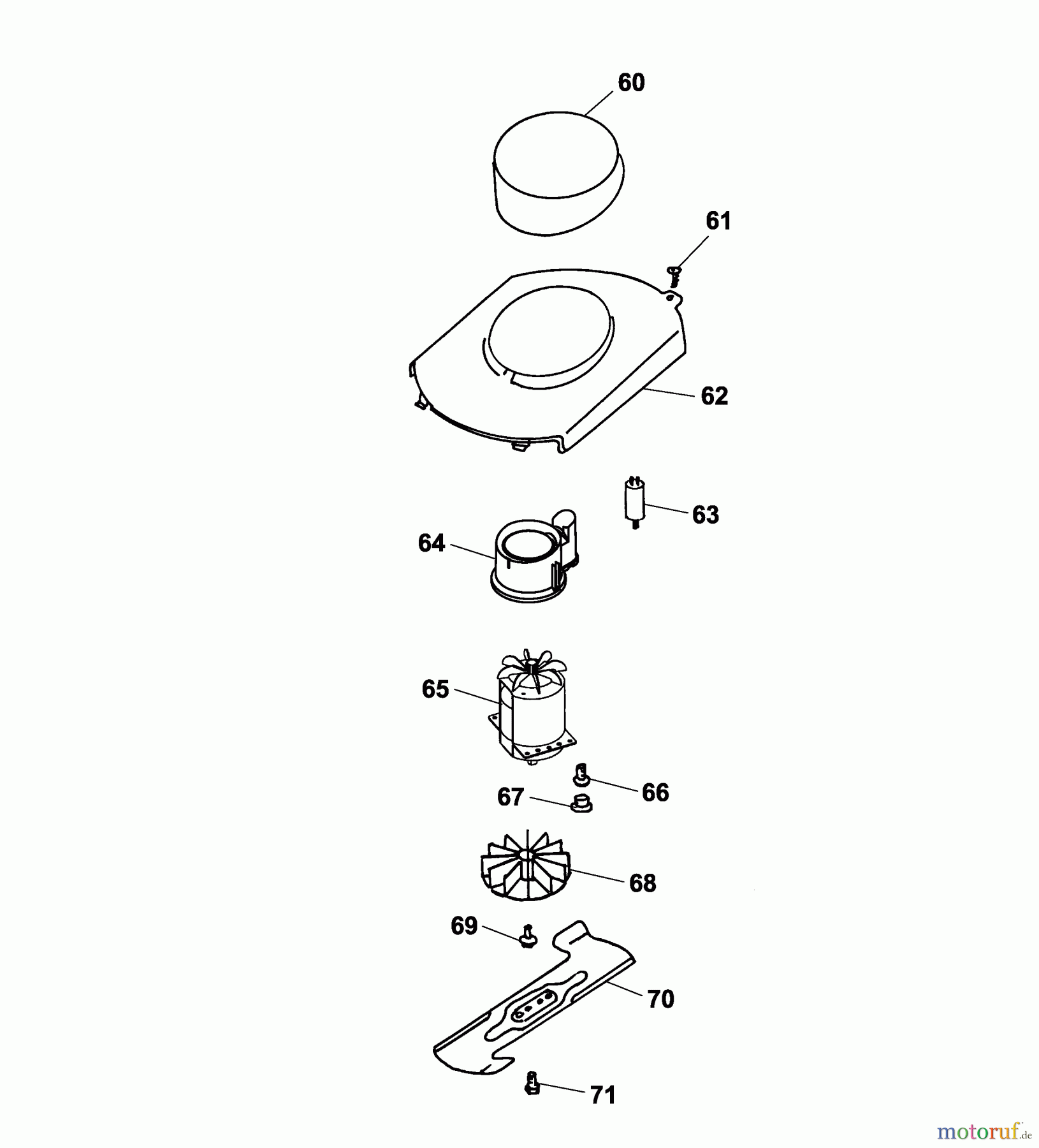  Wolf-Garten Electric mower 2.36 EK 4906684 Series B  (2005) Blade, Blade adapter, Engine