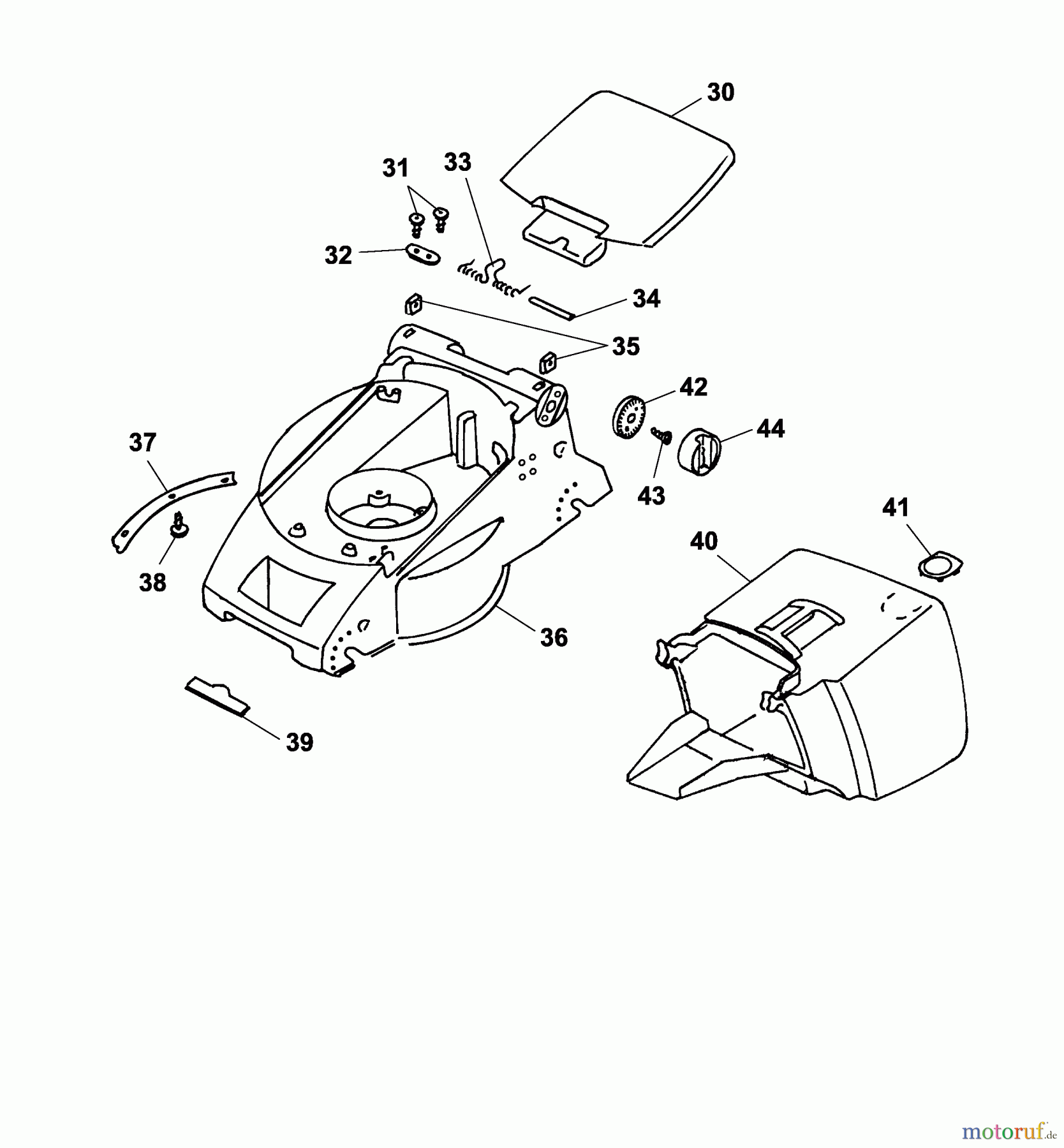  Wolf-Garten Electric mower 2.36 E 4906783 Series B, C  (2005) Deck housing